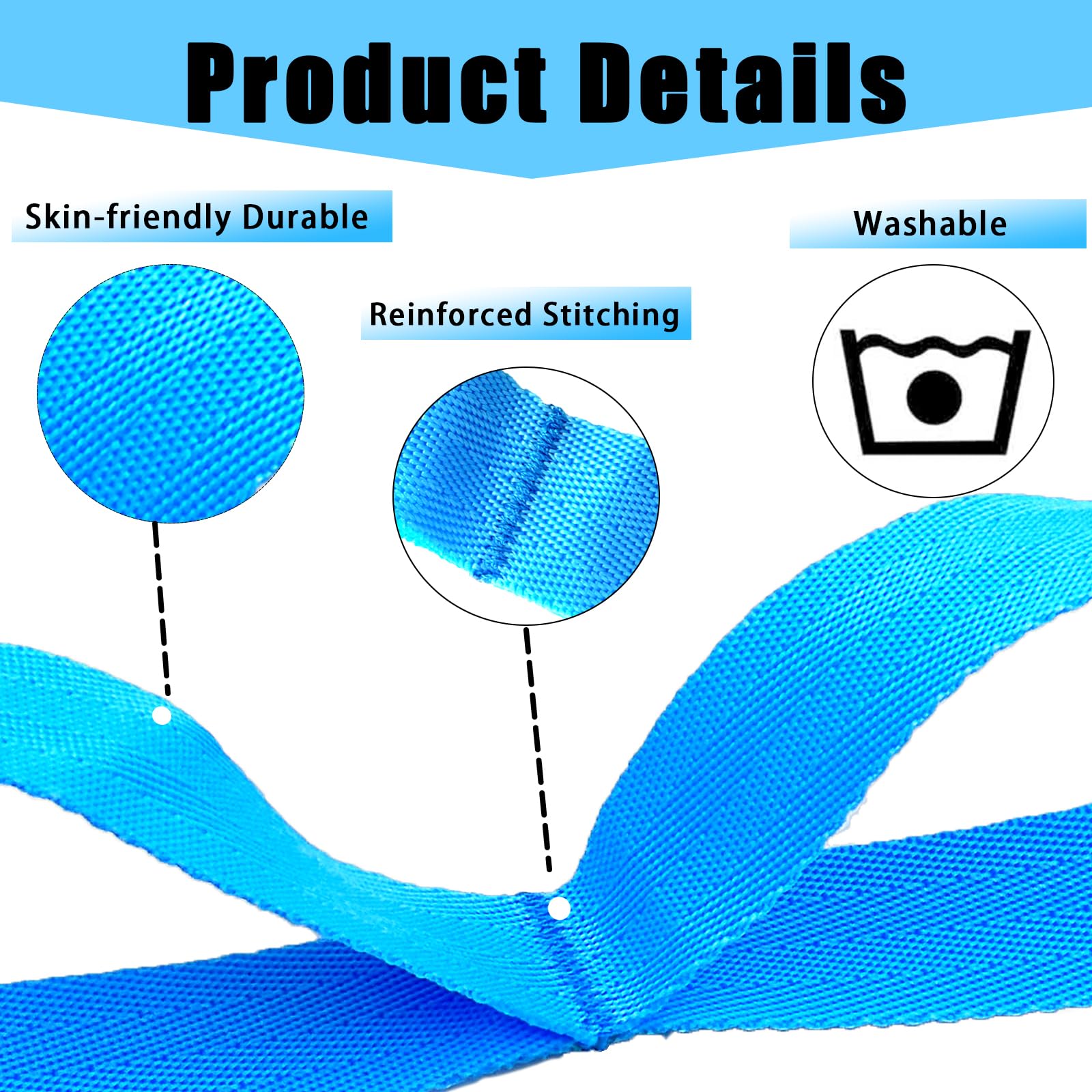 Premium Yoga Stretching Strap for Physical Therapy & Home Workout - 10-Loop Non-Elastic Pilates Band with Exercise Guide - Ideal for Yoga, Gymnastics, Flexibility Training & Rehabilitation (Men & Women) - Perfect for Home Gym, Studio Practice & Travel Fitness