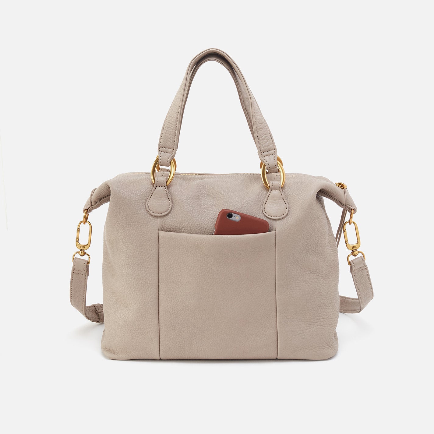 Harley Pebbled Leather Satchel Bag for Women - Taupe Crossbody Purse, Stylish Shoulder Bag for Work, Travel & Everyday Use
