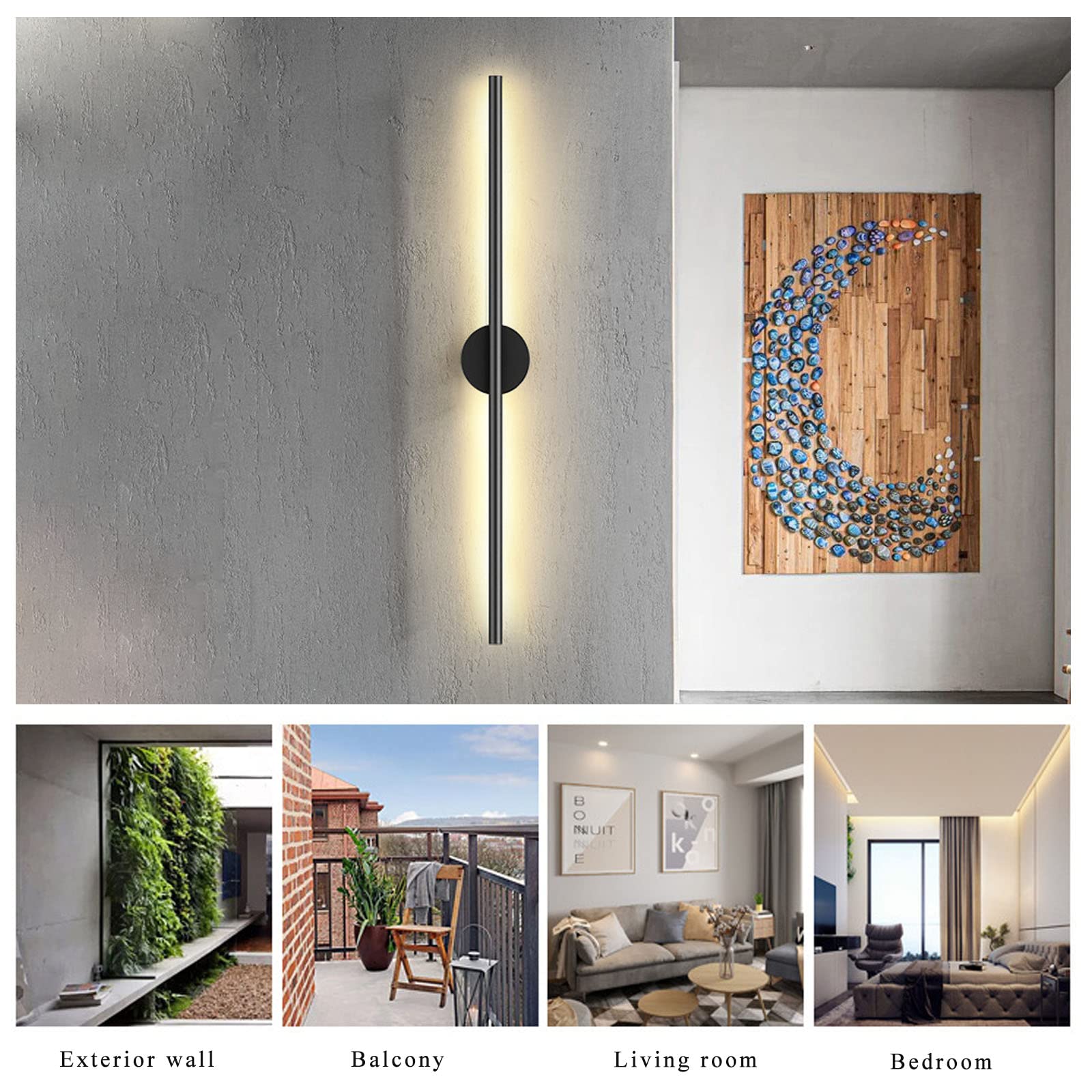 Modern Linear LED Wall Sconce - 31.4