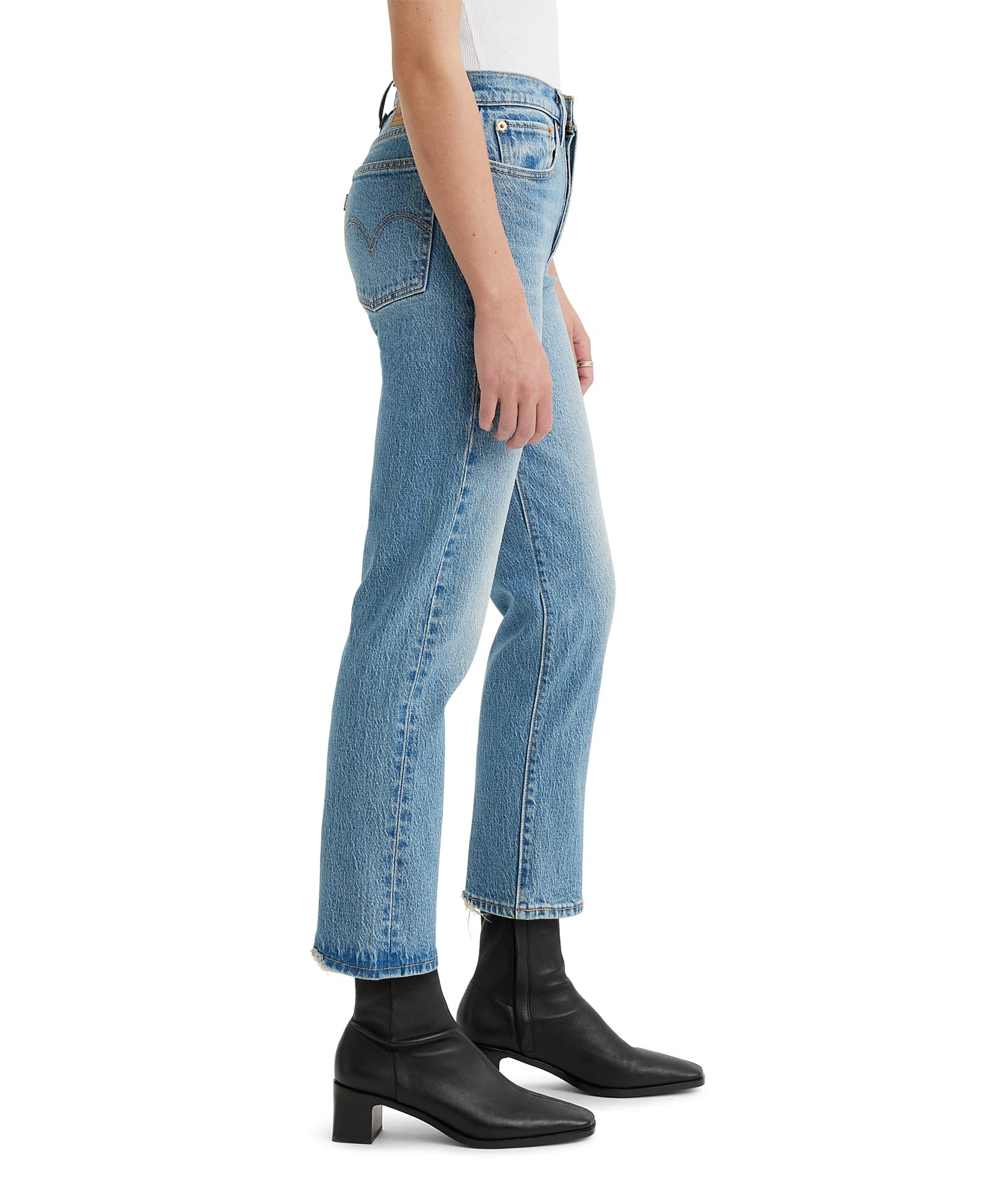 Levi's Women's Premium Wedgie Straight Jeans - High Waist Slim Fit Denim Pants for Casual Wear & Everyday Style | Perfect for Office, Dating & Weekend Outfits
