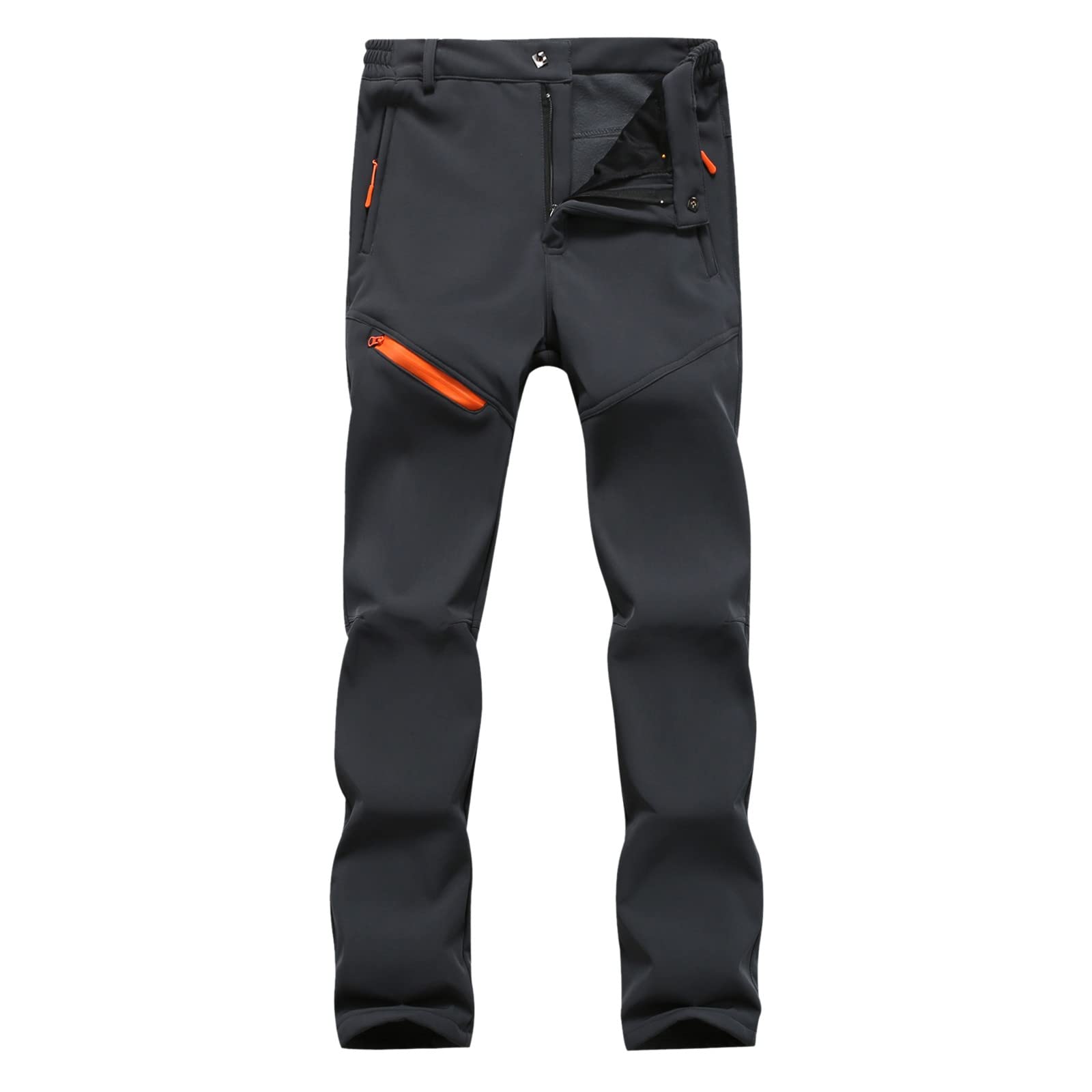 Men's Waterproof Soft Shell Winter Snow Ski Pants - Windproof Fleece Lined Snowboarding & Hiking Cargo Pants for Outdoor Activities, Skiing & Casual Wear