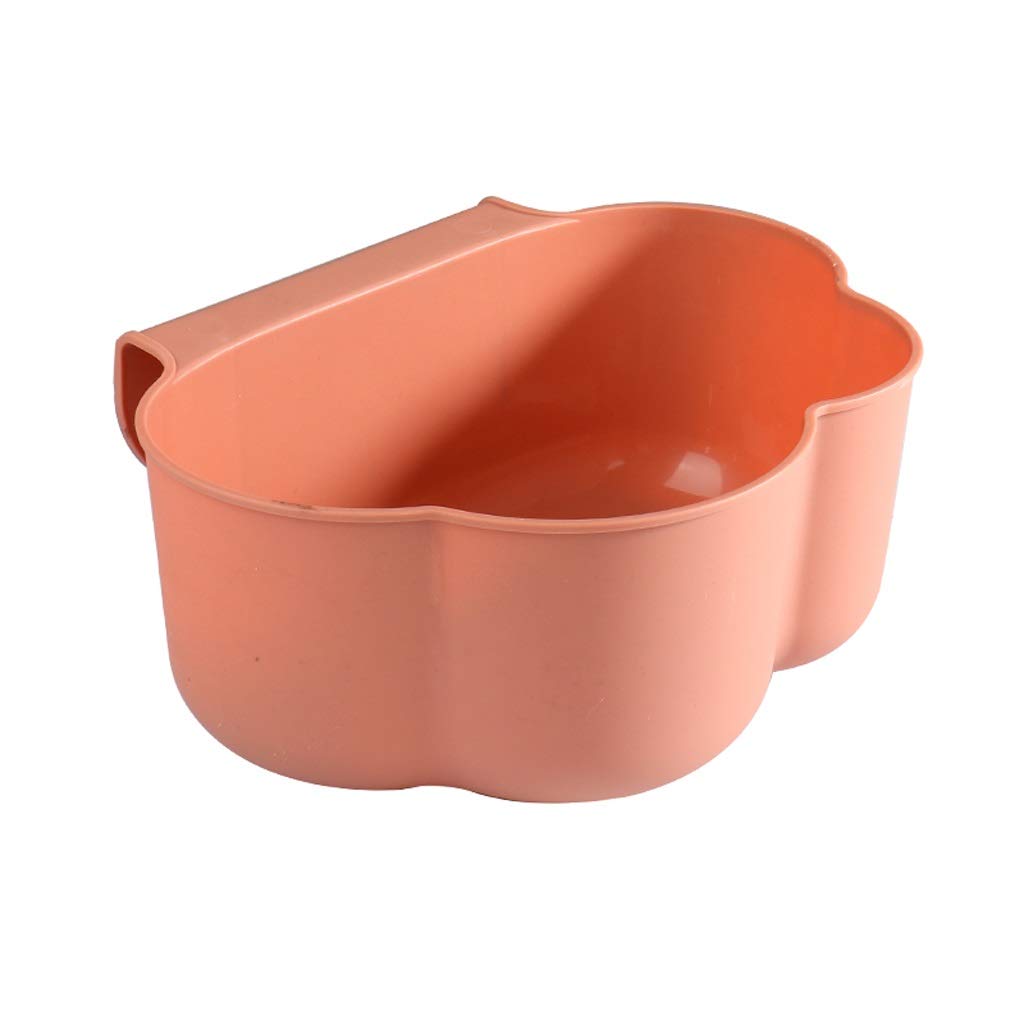FABAX Hanging Trash Can - Plastic Kitchen Garbage Bin Without Lid for Cabinet Door, Drawer, Bedroom, Dorm & Car - Space-Saving Waste Basket (Pink) | Perfect for Small Spaces, Office, Bathroom & RV Organization