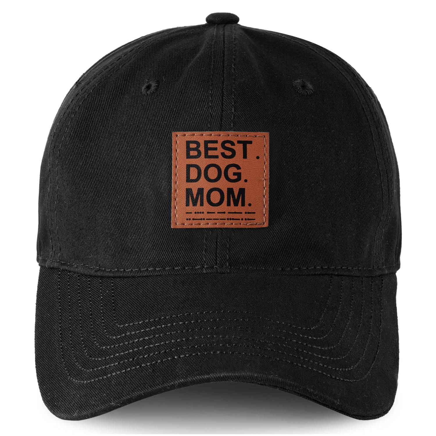 Dog Mom Hat - Adjustable Black Cotton Baseball Cap for Women - Perfect Gift for Dog Lovers, Mothers Day & Birthday - Ideal for Walks, Dog Parks & Outdoor Adventures