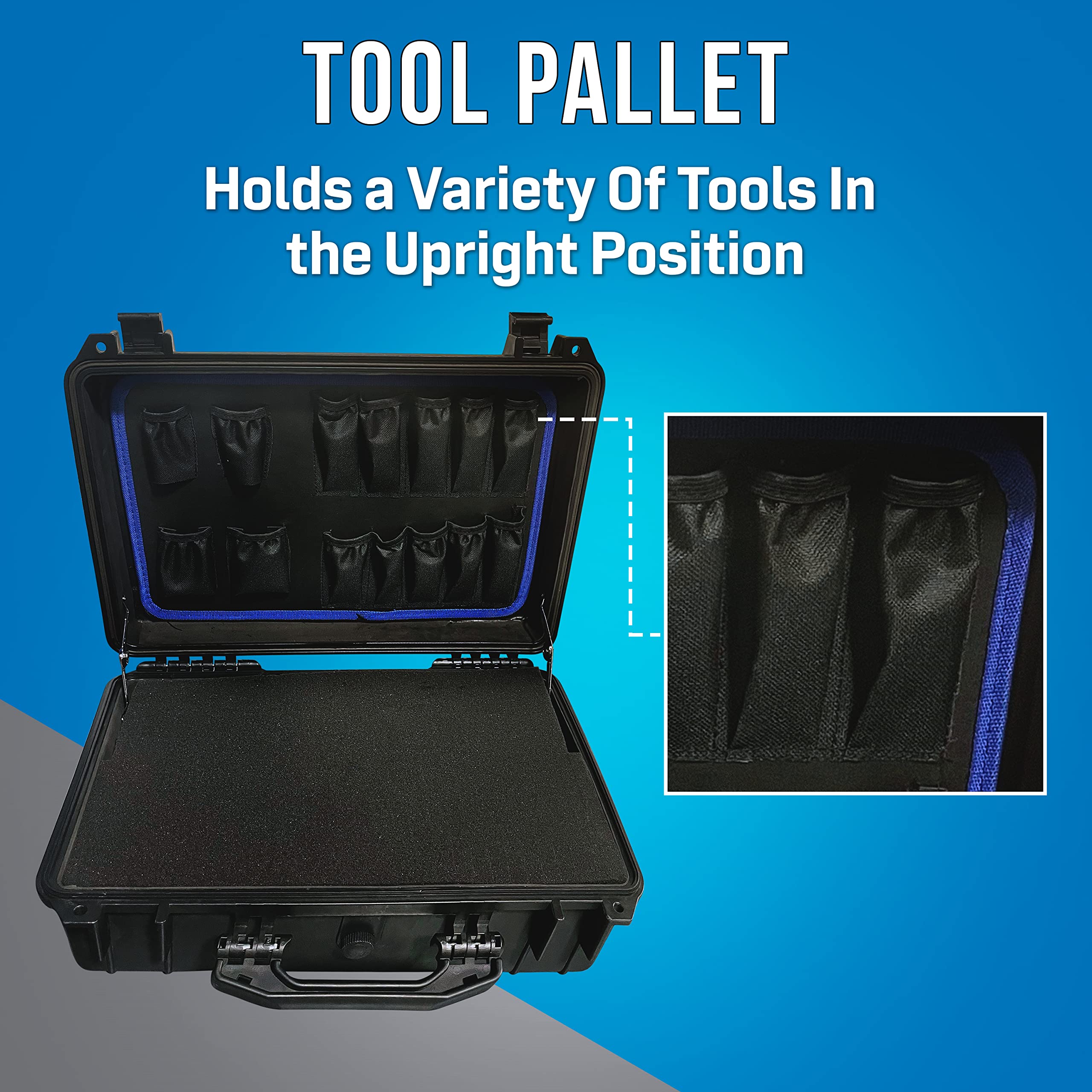 Jonard Tools H-180 Durable Hard Carrying Case with Customizable Foam Insert - Perfect for Electronics, Tools & Equipment Protection During Transport & Storage