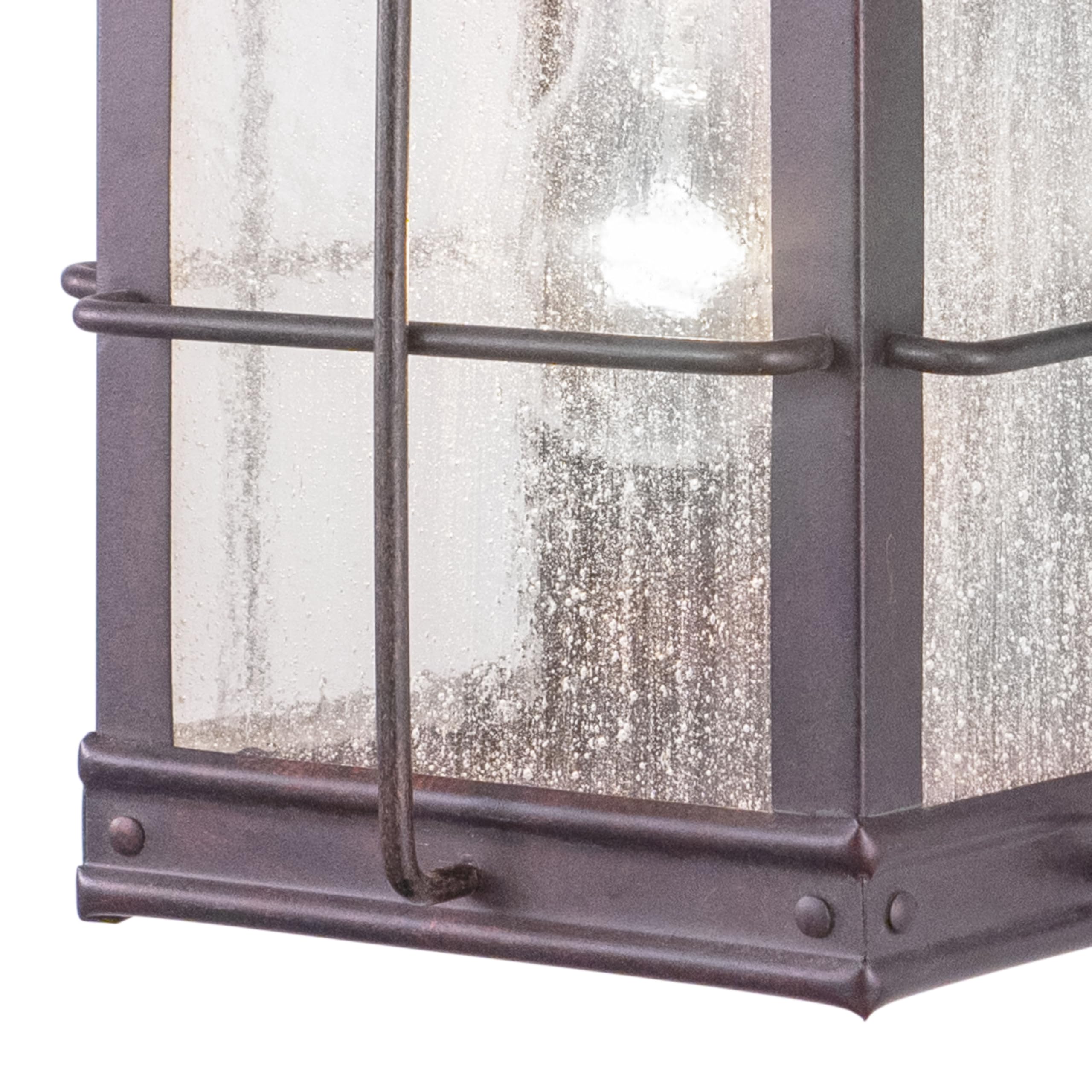 VAXCEL Revere 1-Light Bronze Rectangle Outdoor Wall Lantern with Clear Glass - Weatherproof Exterior Lighting for Porch, Patio, Garage & Entryway