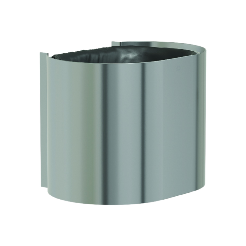 Bradley Elvari Series 3B1 113400 10 Gallon Surface Mounted Commercial Trash Can - Durable Stainless Steel Waste Receptacle for Restaurants, Offices & Public Spaces