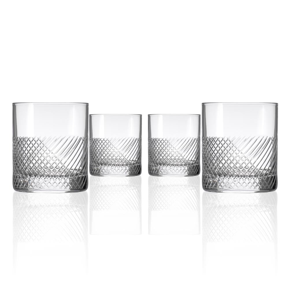 Premium 11oz Bourbon Street Whiskey Glasses Set of 12 - Heavy Duty On The Rocks Drinking Glasses for Bourbon, Scotch & Cocktails - Perfect for Home Bar, Parties & Gifts