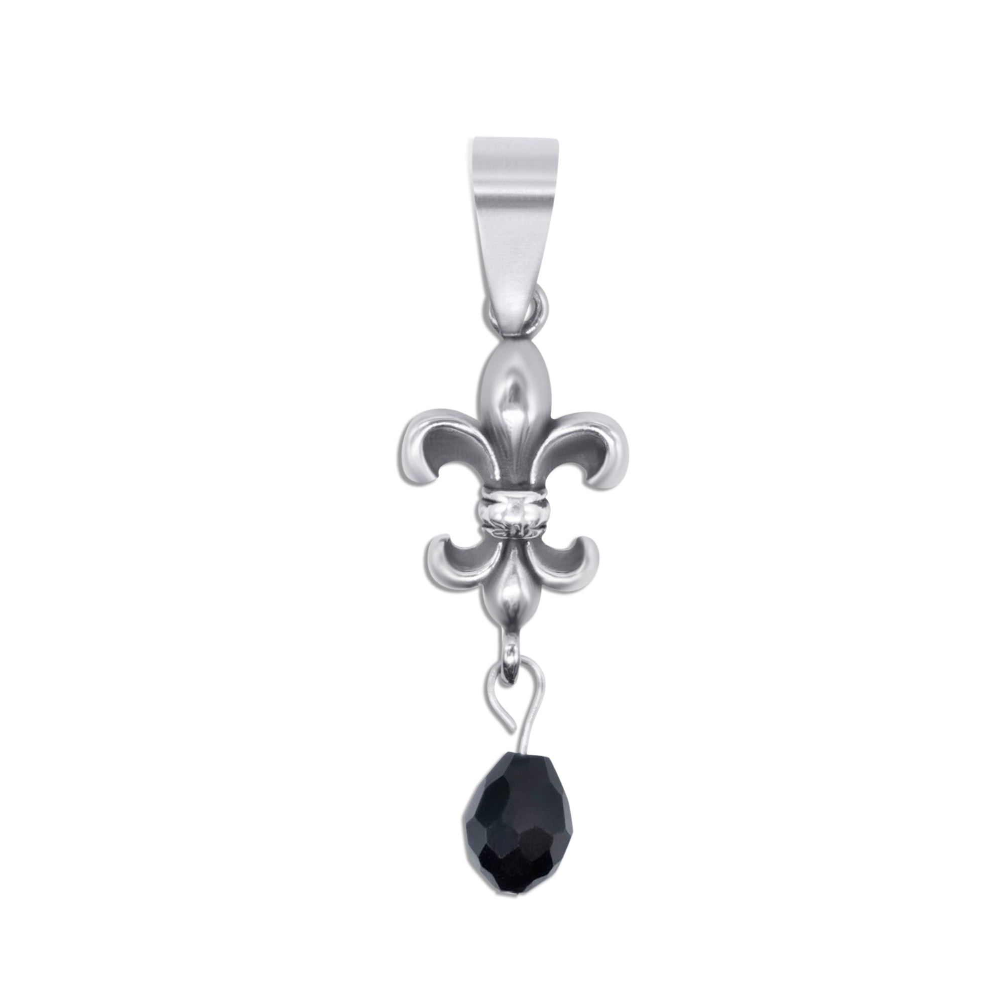 Charm Coven Requiem Fleur De Lis Charm - Elegant Gothic Jewelry for Necklaces & Bracelets - Perfect for Witchy Aesthetic, Dark Academia & Vampire Fashion