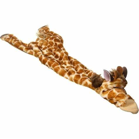 SPOT Mini Skinneeez Stuffless Dog Toy with Squeaker - Soft Plush Giraffe Tug of War Squeak Toy for Small & Large Dogs | Interactive Chew Toy for Puppies & Adult Dogs | Perfect for Indoor Play, Training & Bonding Time