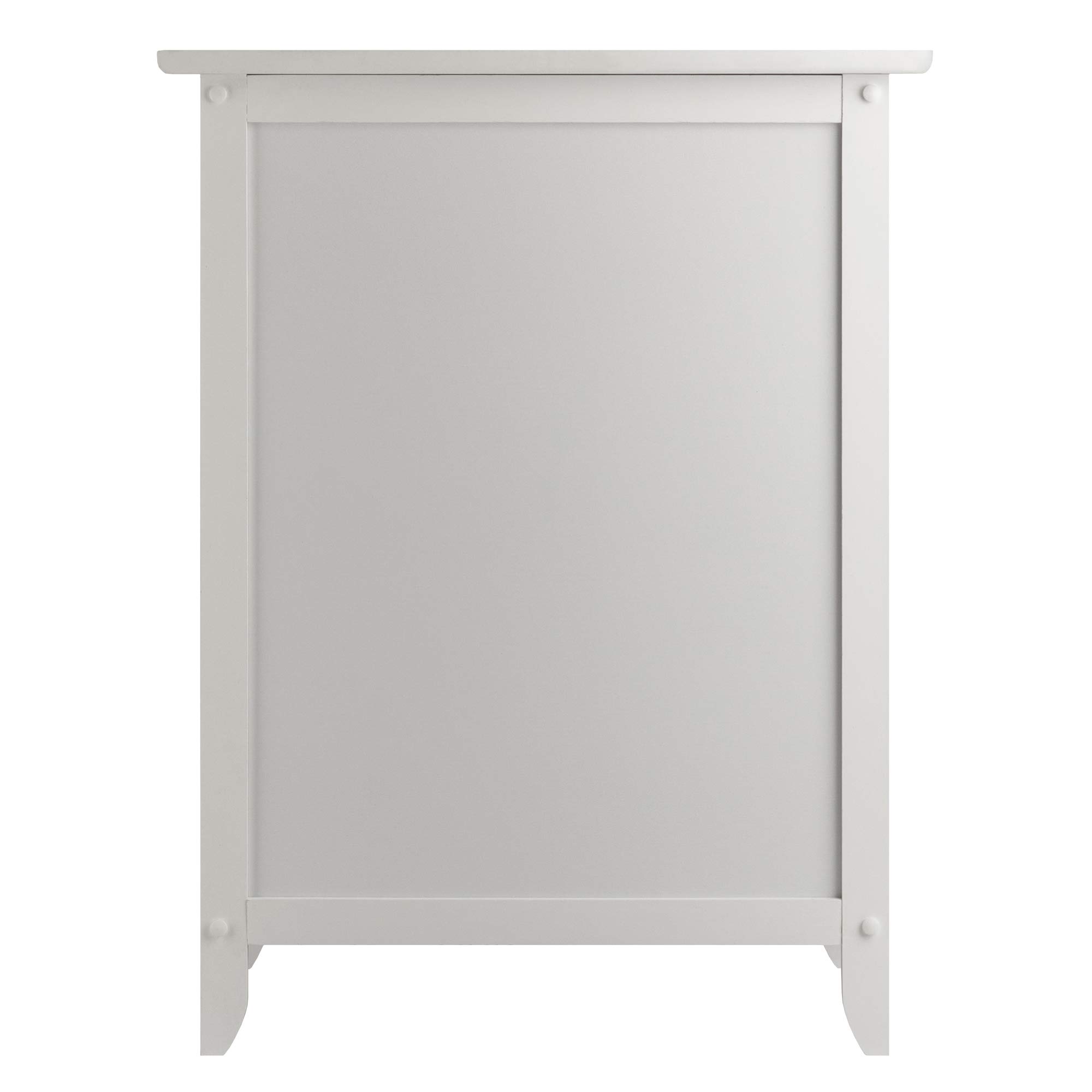 Winsome Wood White Nightstand with Drawer and Cabinet - Bedside Table with Storage for Bedroom, Living Room, Office | Compact Accent Table for Small Spaces