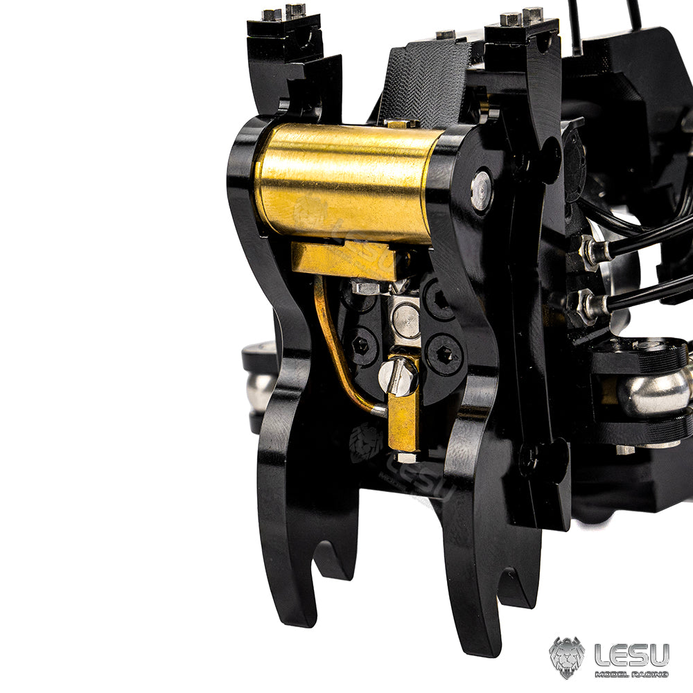 1/14 Scale LESU Aoue ET35 RC Hydraulic Excavator Metal Tiltable Bucket Grab Grapple - Quick Detachable Fixed Mount Crusher Attachment for Excavator Model - Perfect for Construction Simulation, RC Heavy Equipment Play, and DIY Engineering Projects
