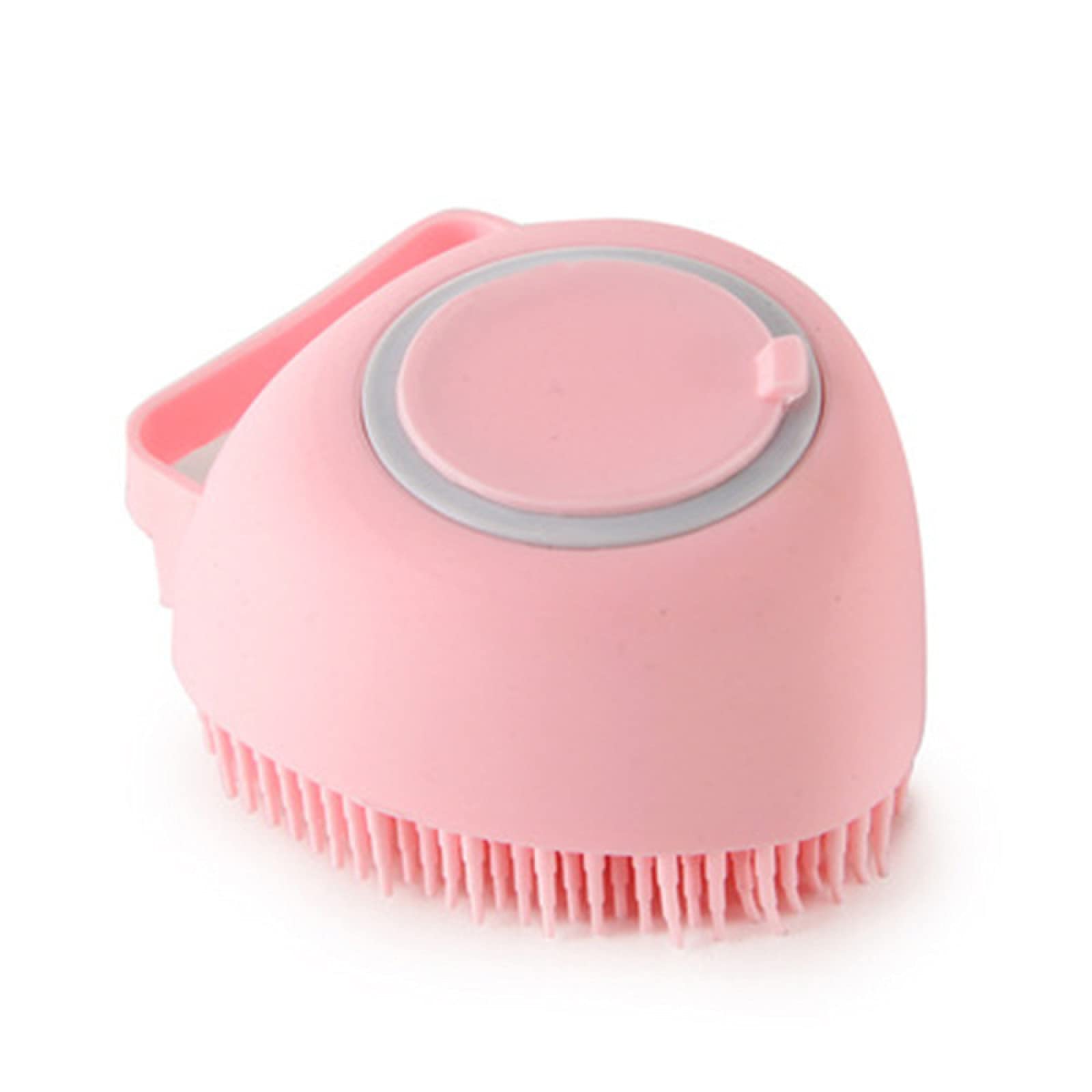 2-in-1 Silicone Body Brush & Exfoliator with Shower Gel Dispenser - Soft Bath Scrubber for Adults & Babies - Scalp Massage Brush for Shower & Spa (Pink) | Perfect for Exfoliating Skin & Relaxing Massage in Bath or Shower
