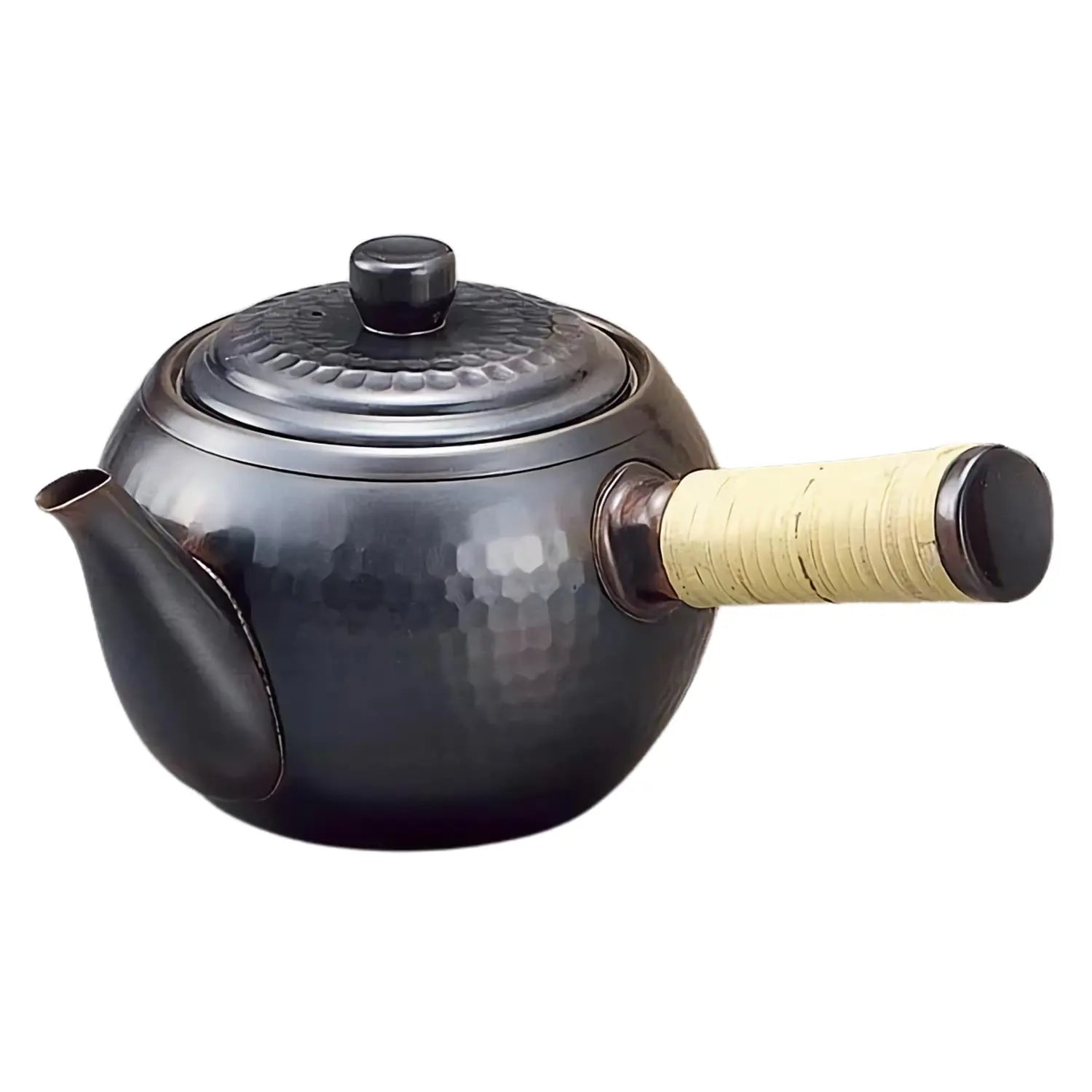 Asahi Yume Japanese Copper Kyusu Teapot with Built-in Tea Strainer - Traditional Cast Iron Teapot for Green Tea, Matcha & Herbal Tea Brewing - Perfect for Home, Office & Tea Ceremonies