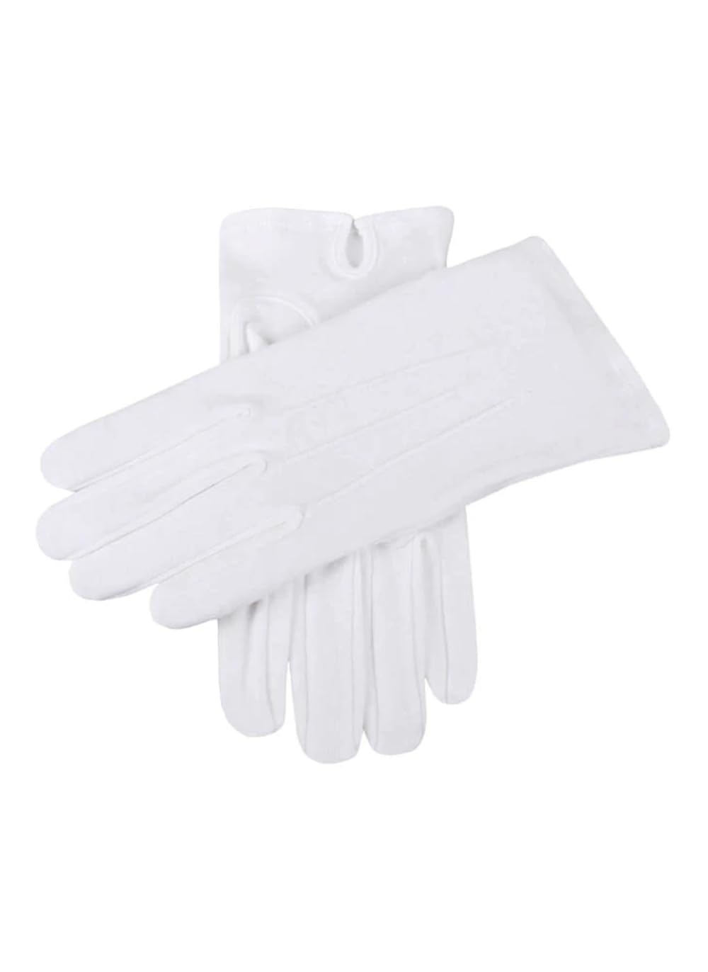 Dents Men's Savoy Cotton Gloves - White for Winter Warmth & Formal Occasions | Soft & Breathable Handwear for Business, Driving & Outdoor Activities