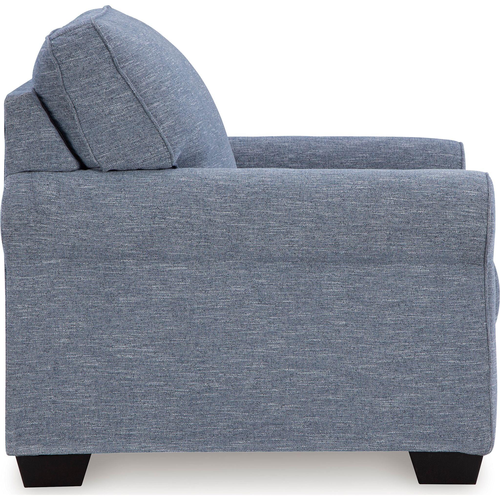 Carissa Manor Chair - Stylish Denim Upholstered Accent Chair for Living Room, Bedroom & Office - Perfect for Relaxing, Reading & Decor