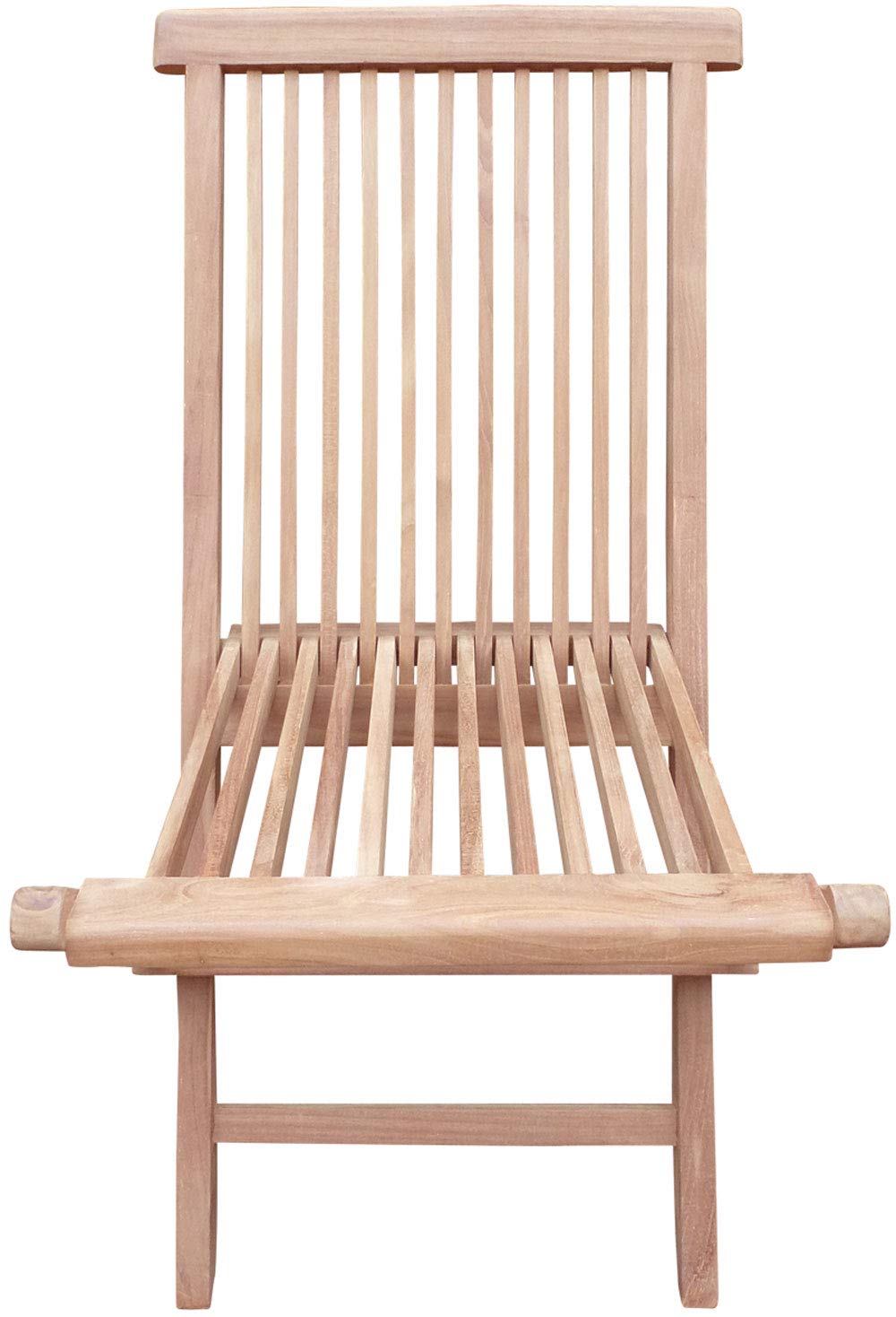 Seven Seas Teak Outdoor Folding Side Chairs (Set of 2) - Solid Teak Wood Patio Furniture for Beach, Poolside & Garden Relaxation