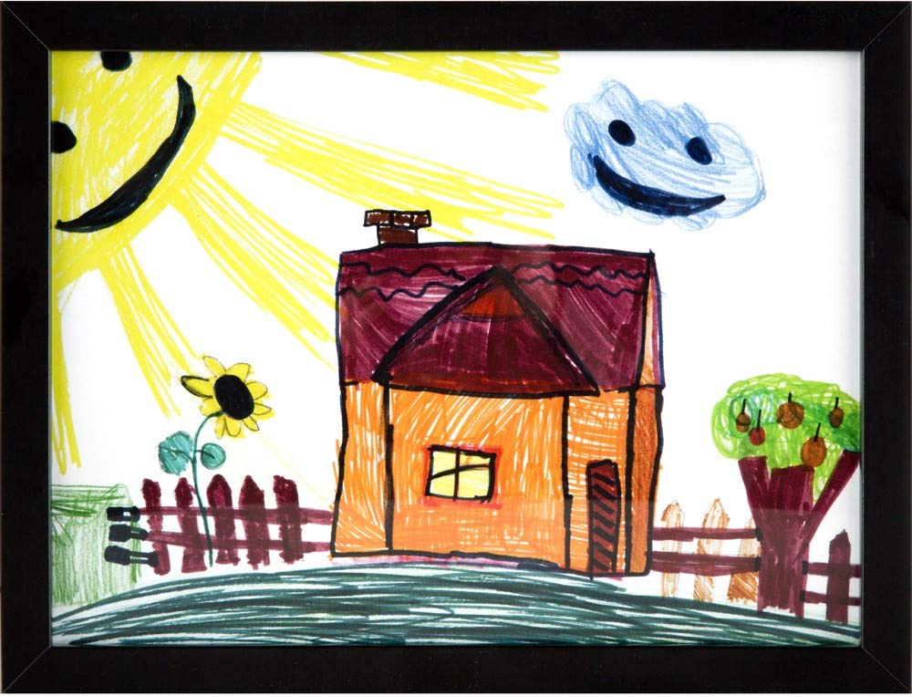 RAS Kids Art Frame 9x12 Inches Black - 12 Pack - Perfect for Classroom, Home Decor & Children's Artwork Display
