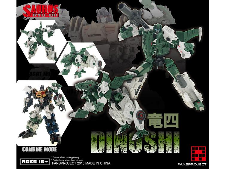 Fansproject Combiner Ryu Oh Dinoshi (Rairyu) - Transformers Style Dinosaur Robot Toy for Collectors & Action Play | Perfect for Display, Gifts & Anime Enthusiasts