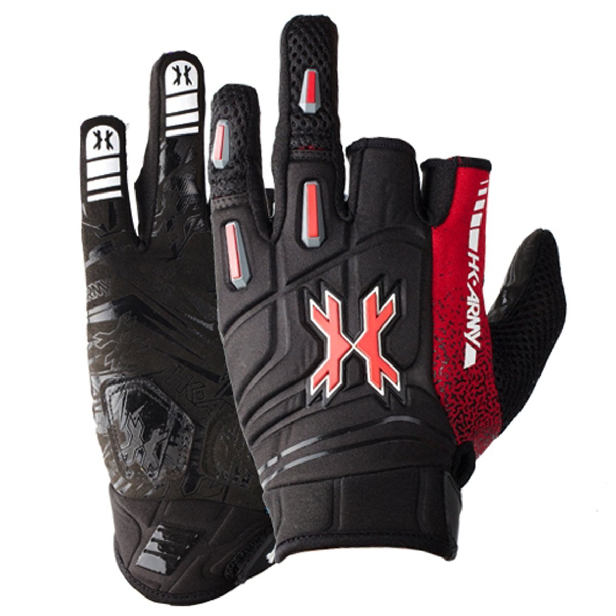 HK Army Pro Paintball Gloves - Lava Red - Small Size | Tactical Fingerless Gloves for Paintball, Airsoft & Outdoor Sports | Enhanced Grip & Protection