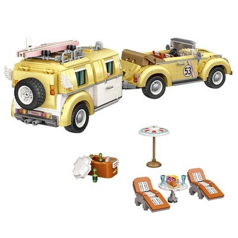 2228PCS LOZ 1130 Station Wagon Mini Building Blocks Set - Creative DIY Model Car Kit for Adults & Kids - Perfect for Home Decoration, Gift Giving & STEM Learning Activities