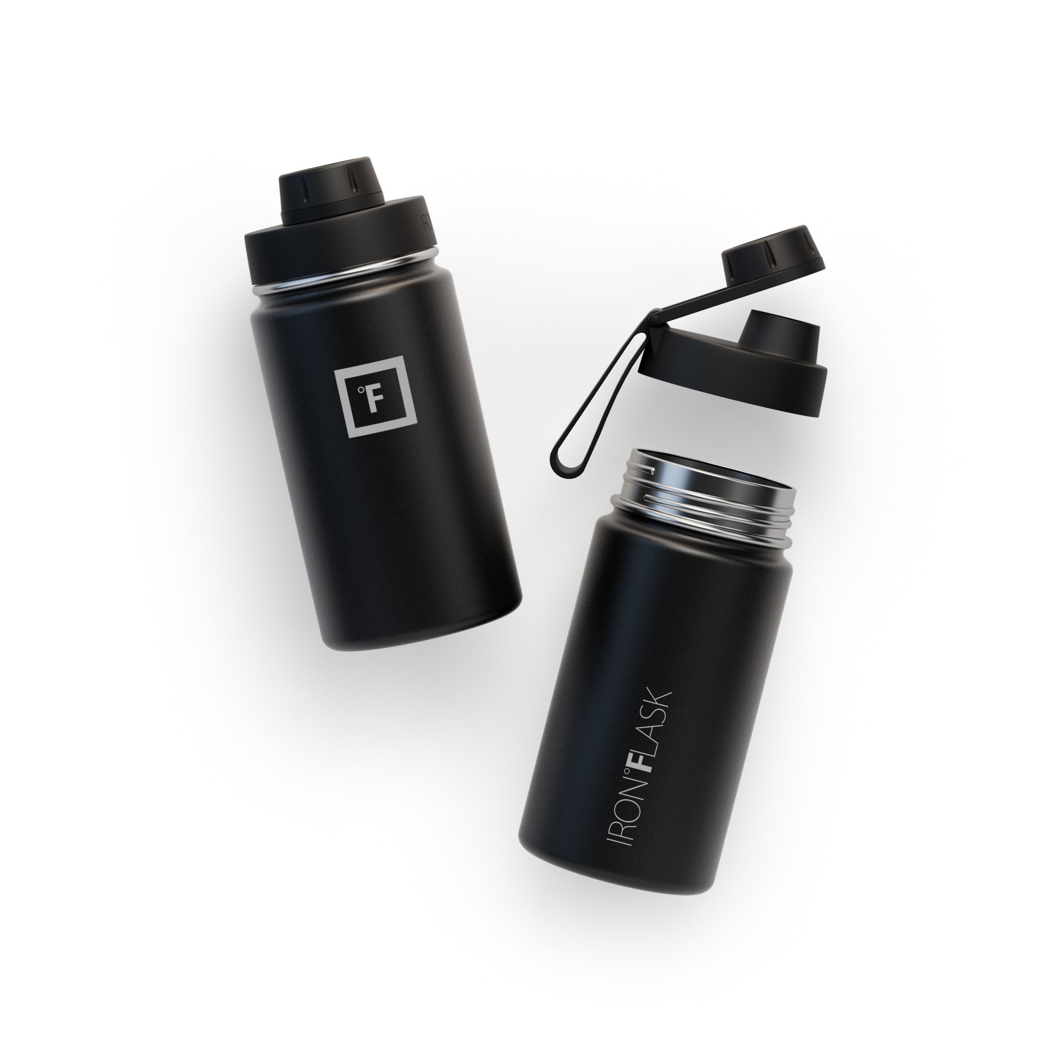 14 Oz Wide Mouth Water Bottle with Spout Lid - Leakproof Stainless Steel Insulated Water Bottle for Gym, Hiking & Outdoor Activities
