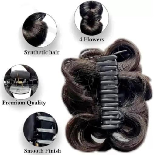 Pema Natural Brown Hair Extensions & Wigs - Soft Hair Bun for Women | Perfect for Parties, Weddings & Daily Styling