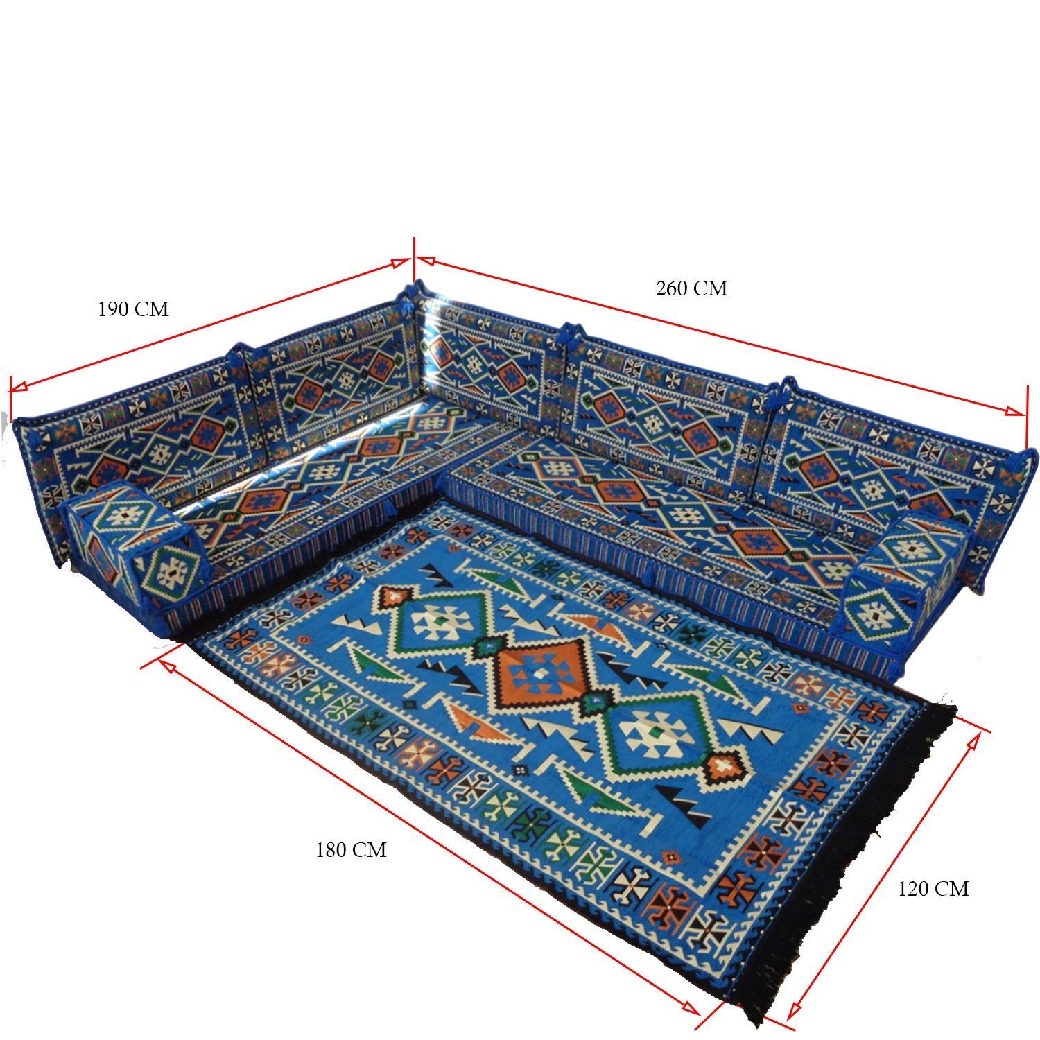Luxury Arabic Corner Sofa Set for Living Room - Modern Majlis Sofa, Arabic Jalsa & Couches - Elegant Balcony & Pallet Sofas for Home Decor | Perfect for Family Gatherings, Relaxing & Entertaining Guests