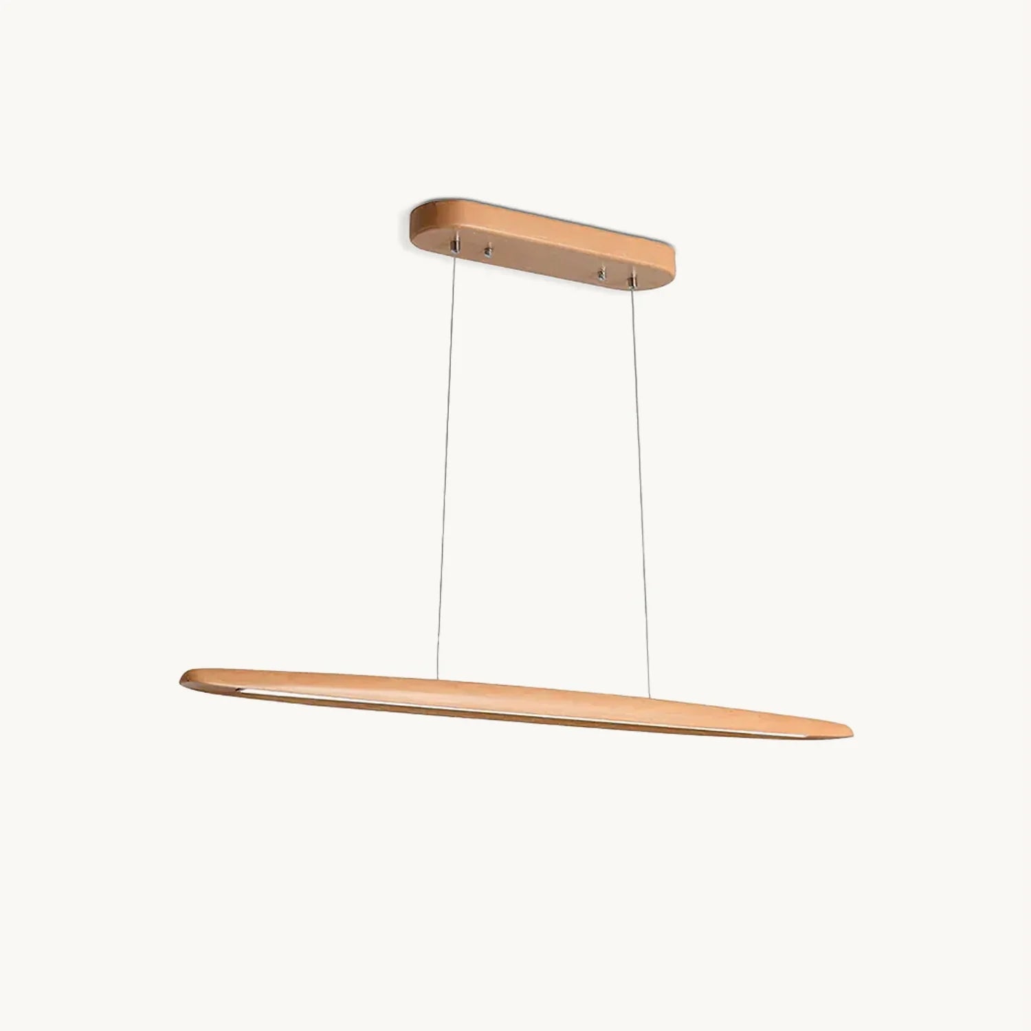 Modern Wooden Horizontal Pendant Light Fixture - Farmhouse & Industrial Style Ceiling Lighting for Kitchen Island, Dining Room, Bar Counter