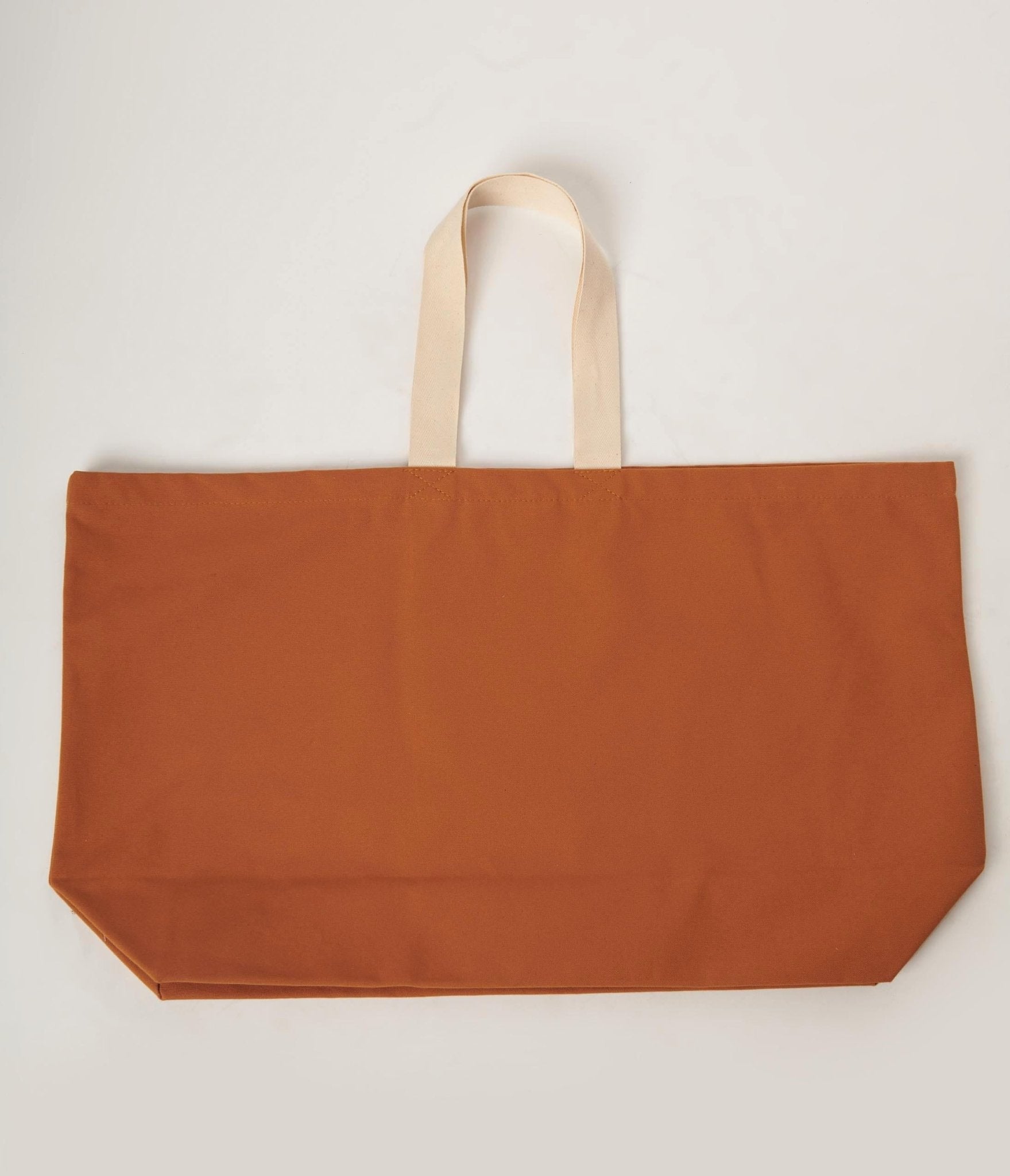 Stylish Tan Everything Tote Bag - Spacious & Durable Cotton Shopper for Women - Perfect for Work, Travel & Beach Day Essentials