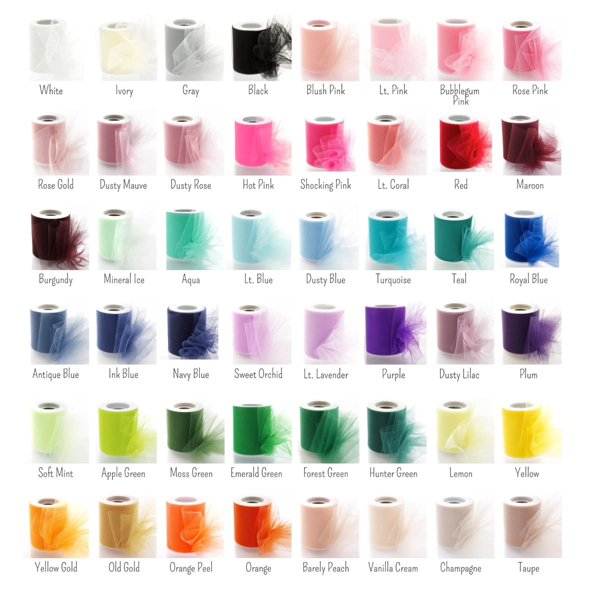 Premium 3-Inch Tulle Fabric Roll - Vanilla Cream (25 Yards) for DIY Crafts, Wedding Decorations, Party Supplies & Gift Wrapping | HairBow Center LLC