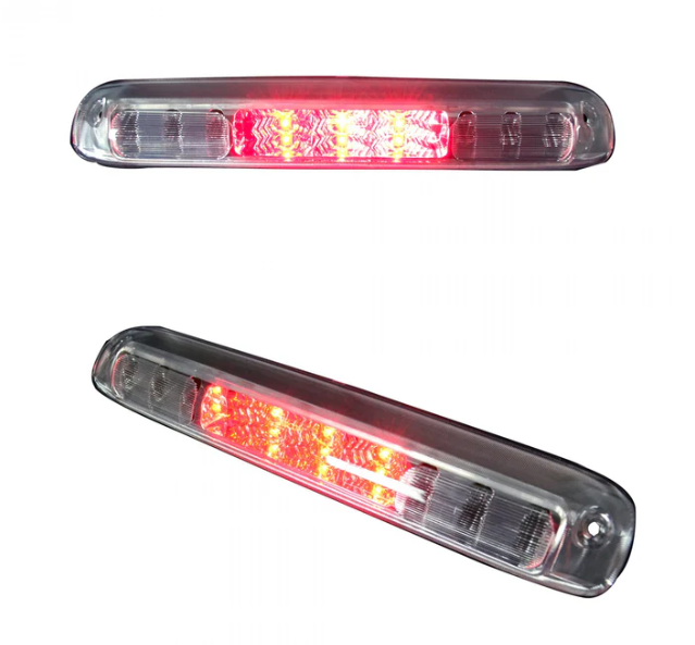 GMC Sierra & Chevy Silverado 3rd Gen 1500 (2014-2018) Red LED Third Brake Light Kit with White LED Cargo Lights - Clear Lens Replacement for Pickup Trucks - Enhanced Visibility & Safety for Night Driving