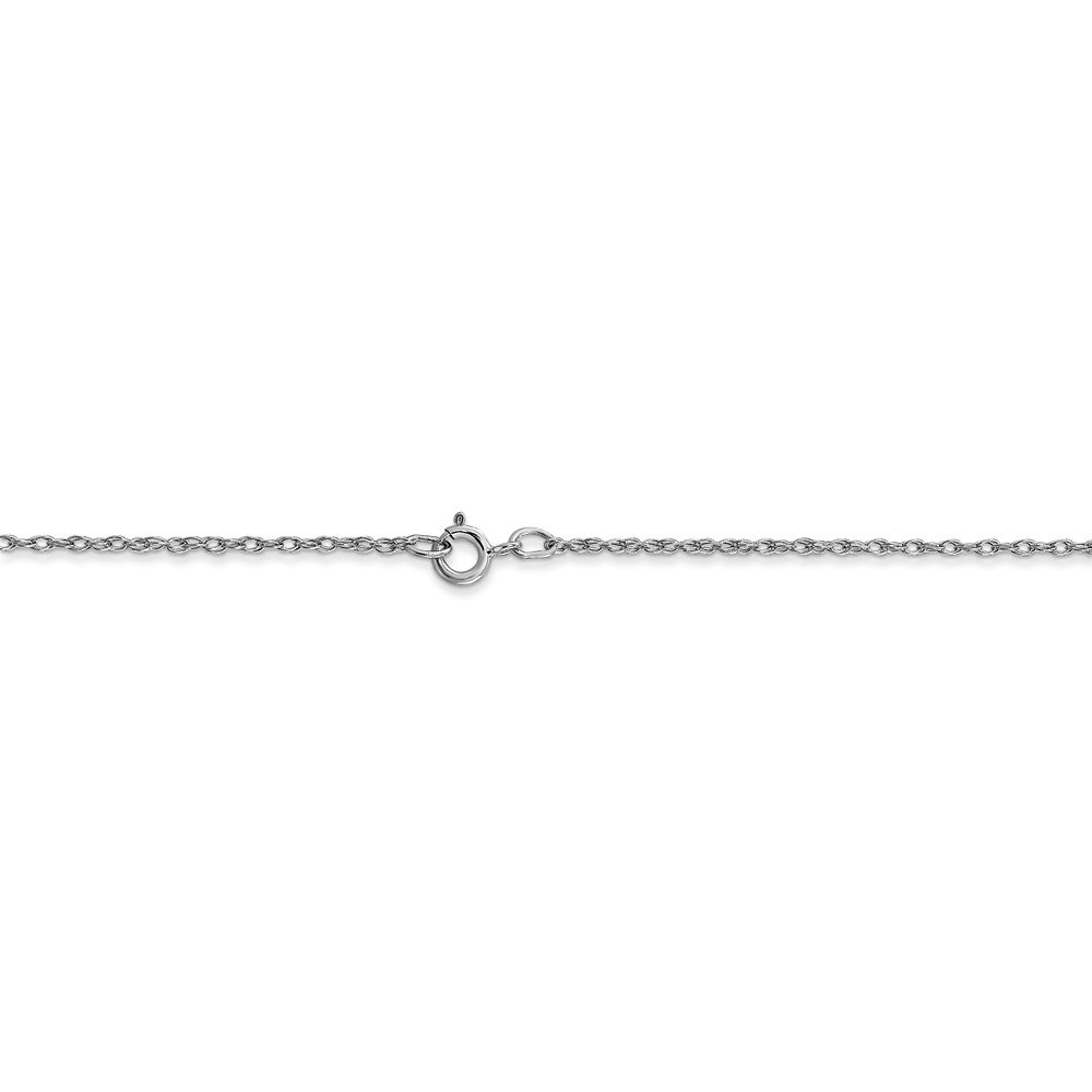 14K White Gold 0.7mm Carded Cable Rope Chain Necklace for Women - Dainty & Elegant Jewelry Gift for Birthday, Anniversary & Special Occasions