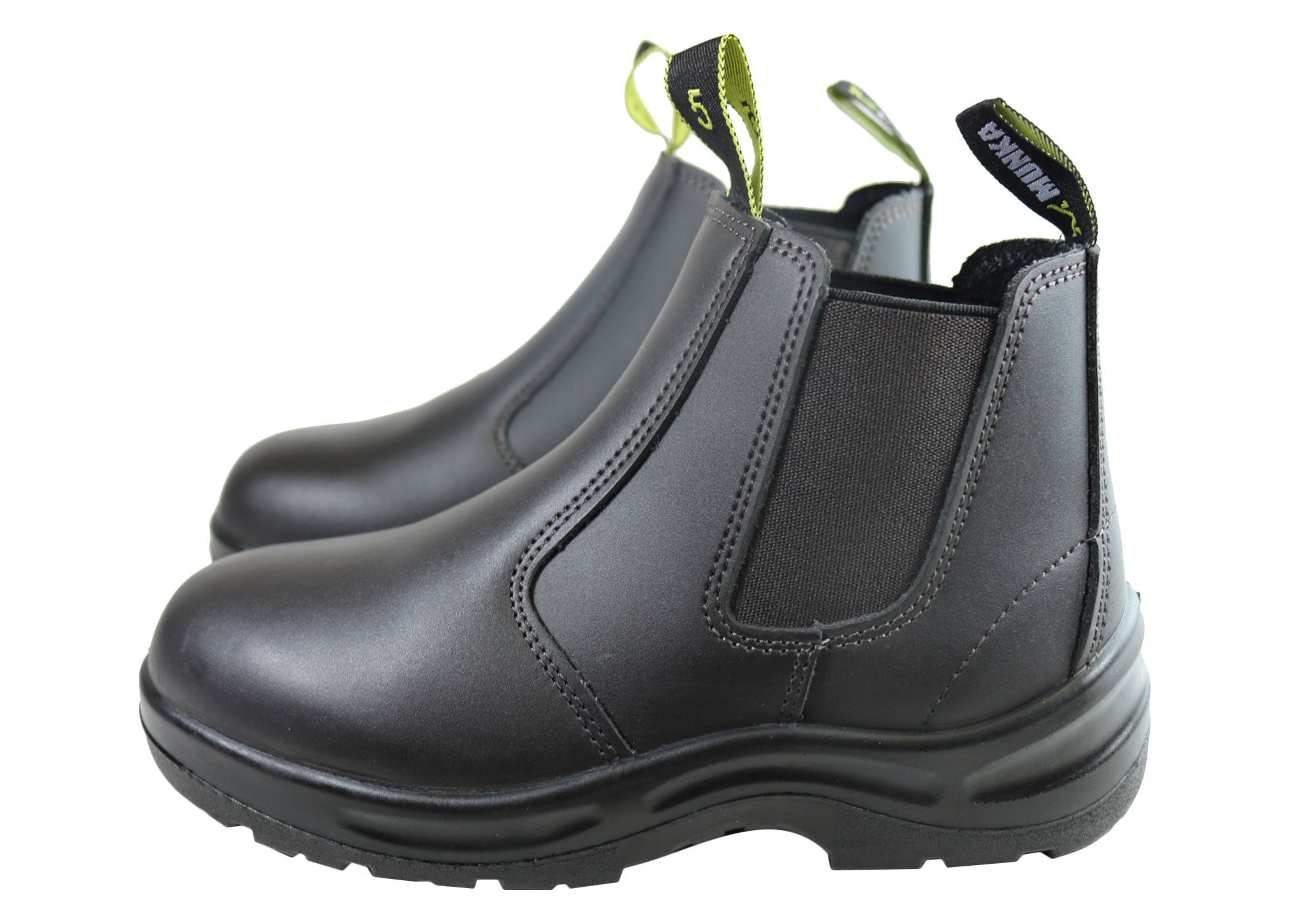 Munka Unisex Steer Slip On Comfortable Leather Soft Toe Boots - Perfect for Casual Wear, Work & Outdoor Activities