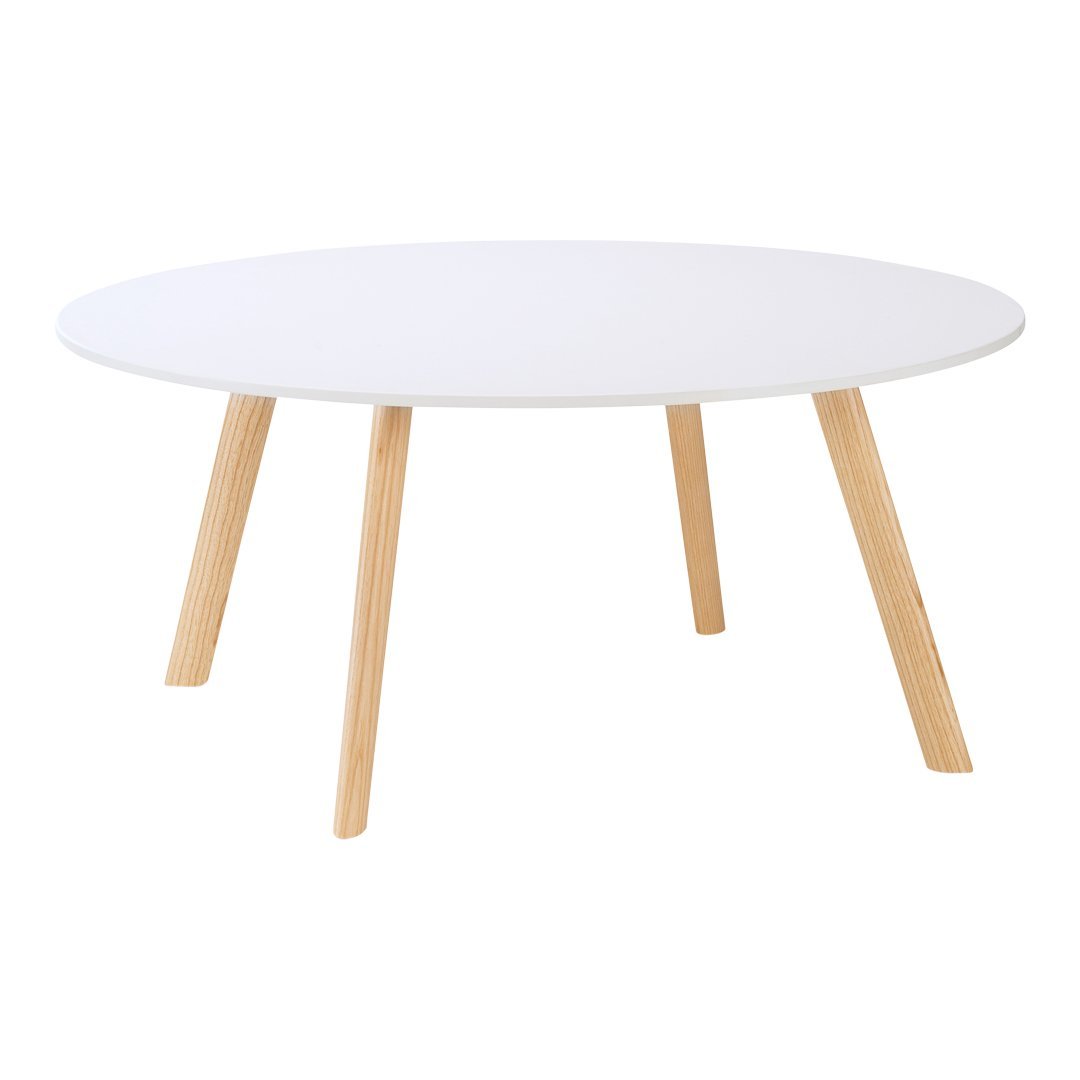Modern Auki Coffee Table with Sturdy Wooden Legs - Perfect for Living Room, Office, and Small Space Decor