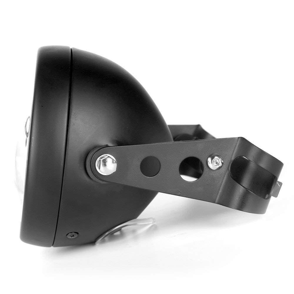 Eagle Lights 5 3/4 Inch Meteor Motorcycle Headlight Bucket Housing - Compatible with 32MM to 40MM Fork Tubes - Perfect for Harley, Honda, Yamaha & Cruiser Bike Upgrades