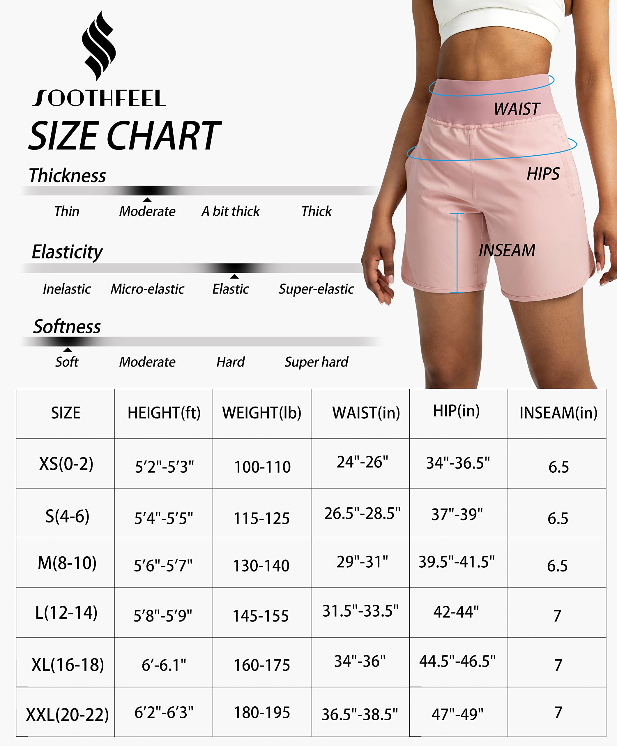Soothfeel Women's High Waisted Running Shorts with Zipper Pockets - 7 Inch Athletic Workout Gym Shorts for Summer, Jogging, Yoga & Outdoor Activities