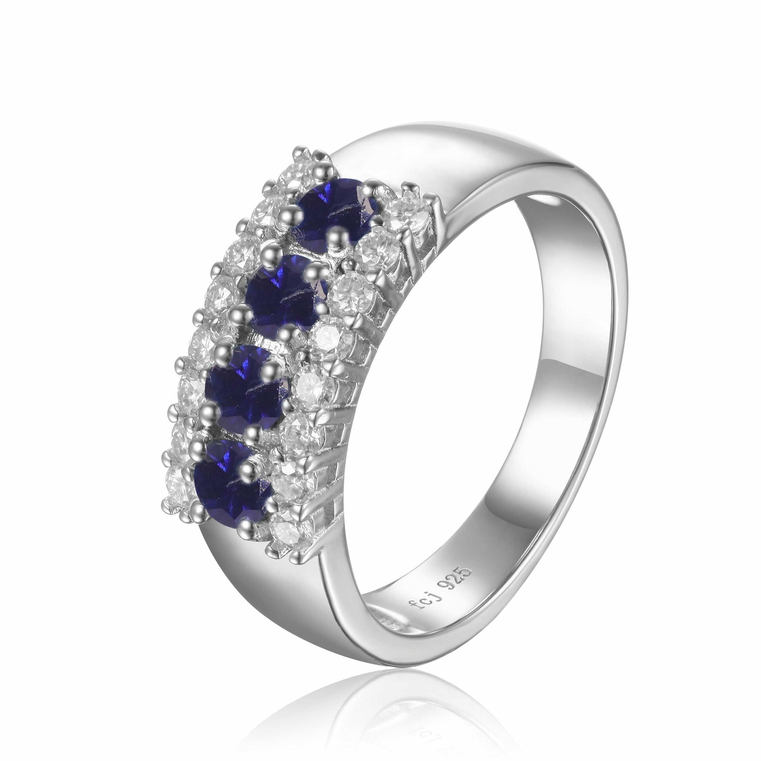 Blue Sapphire Chunky Statement Ring for Women - Elegant Jewelry Gift for Birthday, Anniversary & Special Occasions