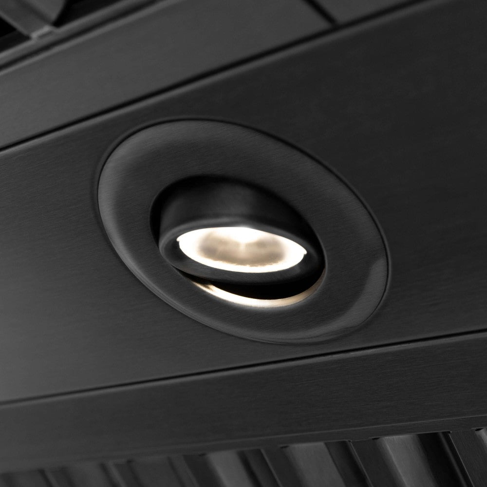 ZLINE Autograph Edition 36 Inch Black Stainless Steel Range Hood with Handle (BS655Z 36) - Professional Kitchen Ventilation for Modern Homes & Restaurants