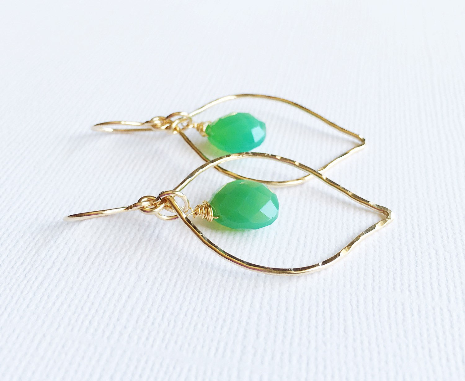 Doree Chrysoprase Earrings (N261) – Elegant Green Gemstone Jewelry for Women, Perfect for Parties, Weddings & Everyday Wear