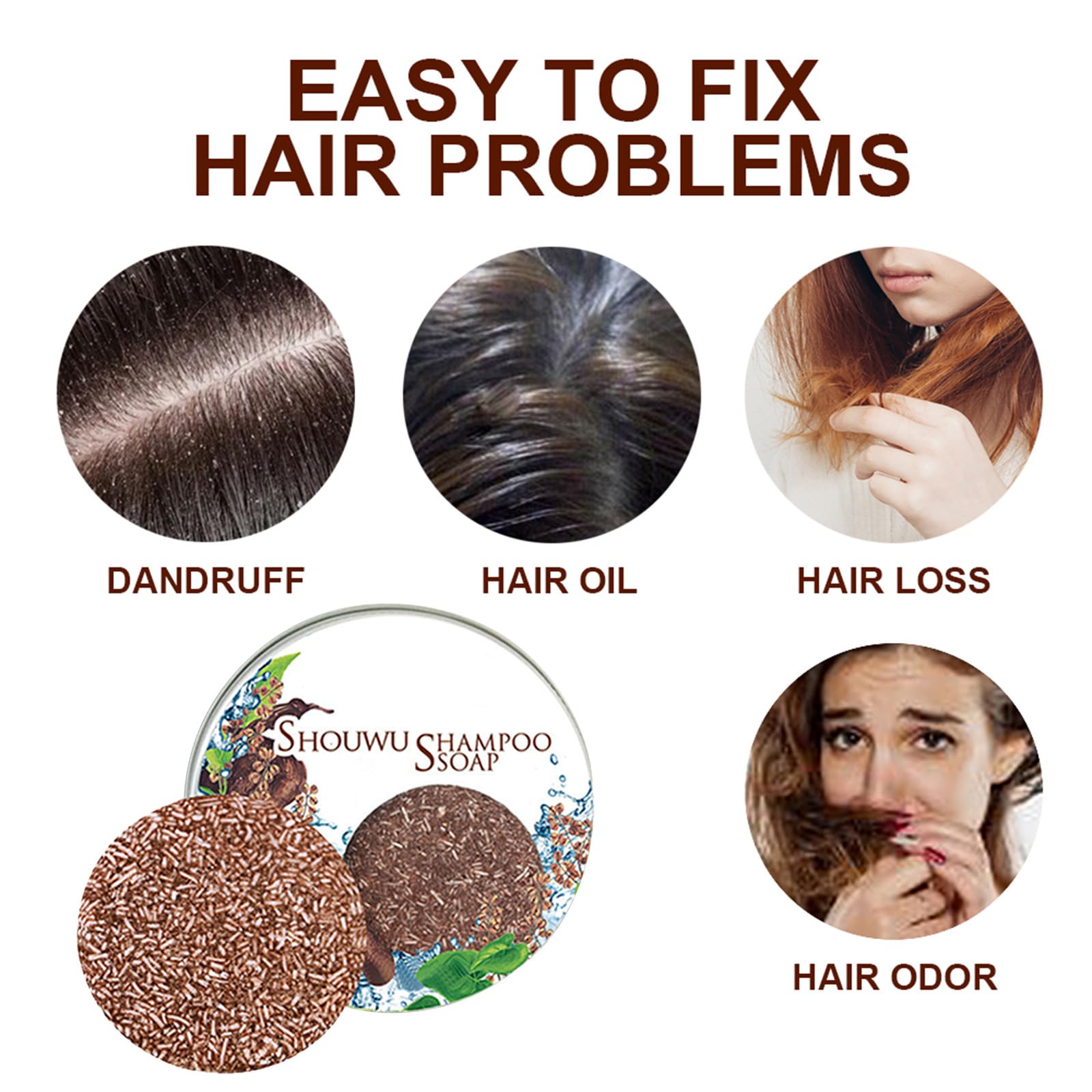 Organic Hair Darkening Shampoo Bar - Natural Blackening Treatment for Men & Women | Promotes Hair Regrowth & Reduces Hair Loss | Sulfate-Free Solid Shampoo Bar for Gray Coverage & Healthy Hair | Perfect for Travel, Gym & Eco-Friendly Home Use