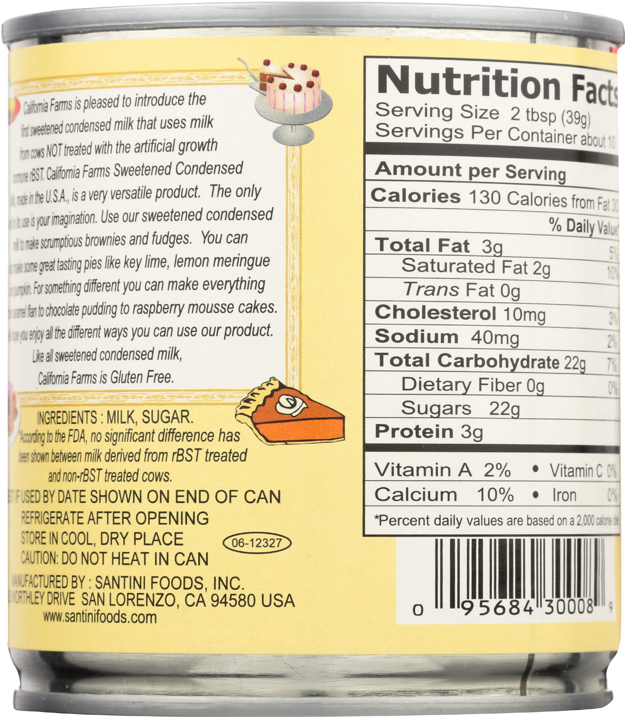 California Farms Sweetened Condensed Milk - 24 Pack (14 Fl Oz Each) - Perfect for Baking, Coffee & Desserts | Rich & Creamy Milk for Recipes