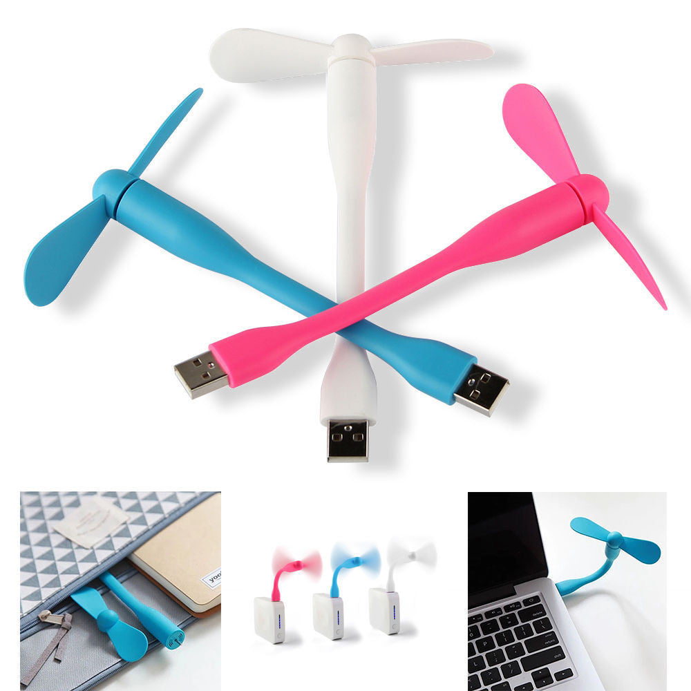 Thecoopidea USB Fan - Portable Mini Desk Fan with 3 Speeds, Quiet Operation for Home, Office, Travel & Outdoor Use