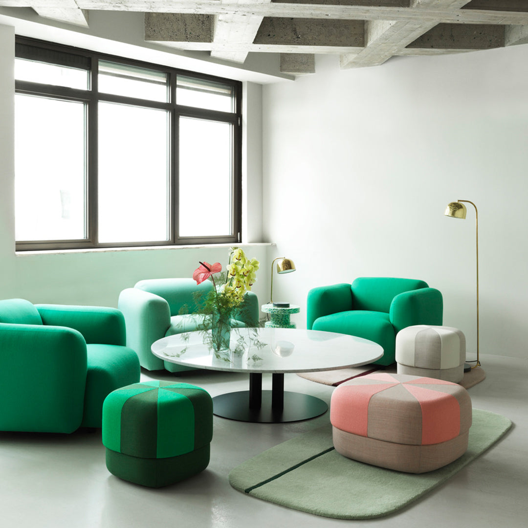 Legal Circus Pouf Duo Ottomans by Normann Copenhagen - Stylish Modern Footstools for Living Room, Bedroom & Lounge Decor