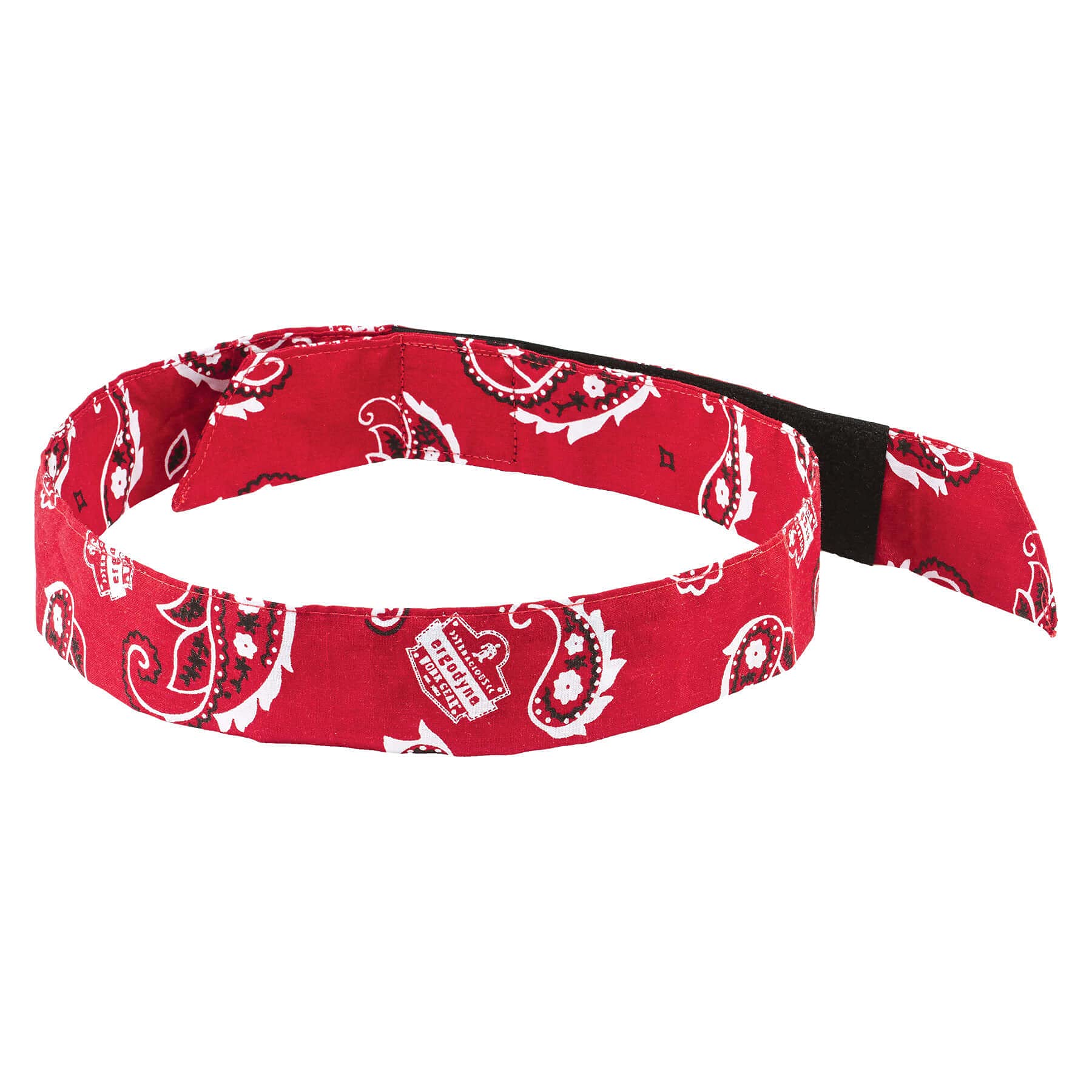 Ergodyne Chill Its 6705 Cooling Bandana - Evaporative Polymer Crystals for Instant Cooling Relief, Adjustable & Secure Fit, Red Western Style - Perfect for Outdoor Work, Hiking, Sports & Hot Weather Activities
