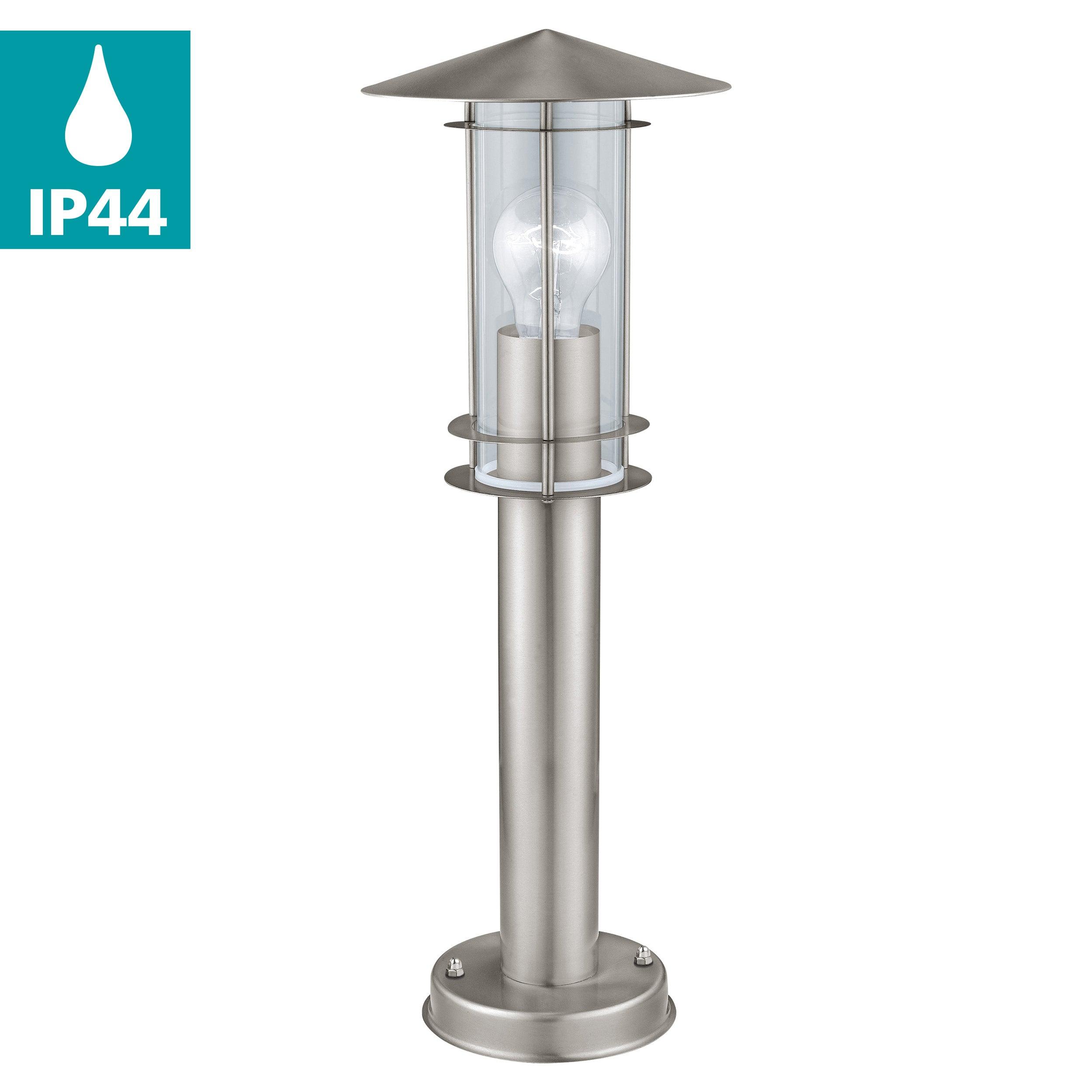 Eglo Lisio 50cm Stainless Steel Outdoor Bollard Light - IP44 Waterproof, Durable Garden & Pathway Lighting for Patio, Driveway, and Landscape Decoration