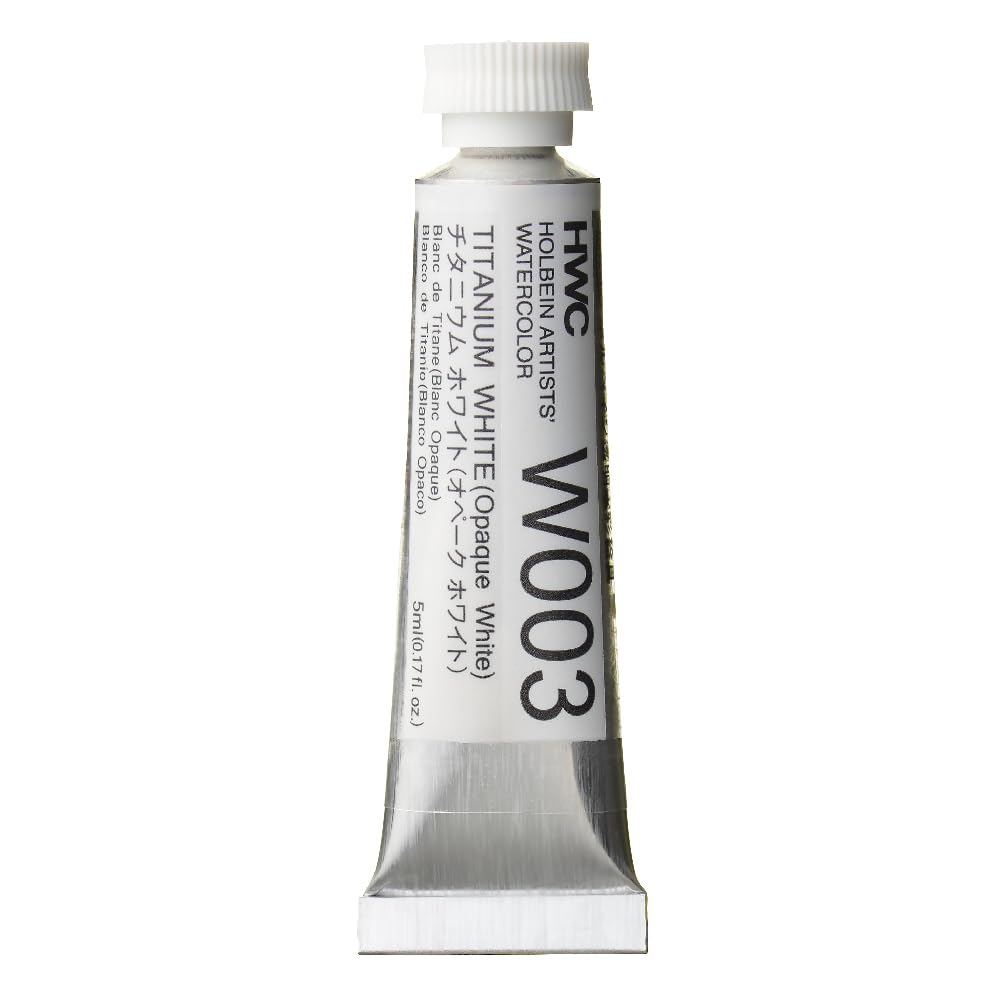 Holbein Artists Watercolor Paint - Titanium White 5ml Tube | Professional Watercolor for Artists & Beginners | Perfect for Painting, Illustration & Mixed Media Art