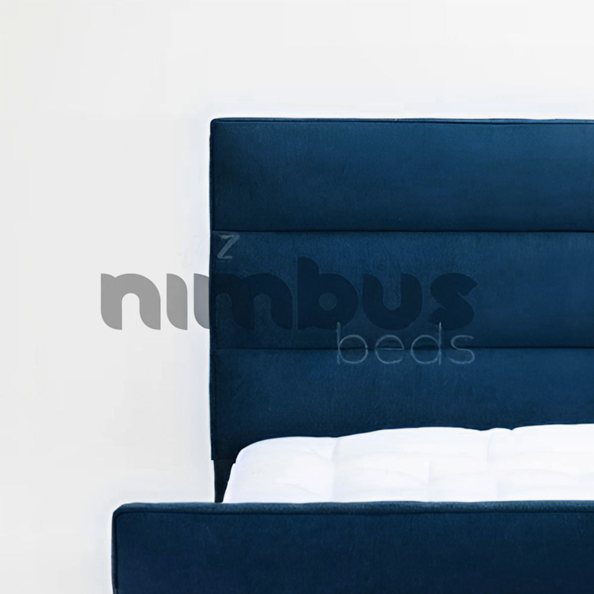Horizontal Panel Bed Frame - Sturdy Wooden Bed Base with Slats for Mattress Support | Perfect for Modern Bedrooms, Guest Rooms & Dormitories