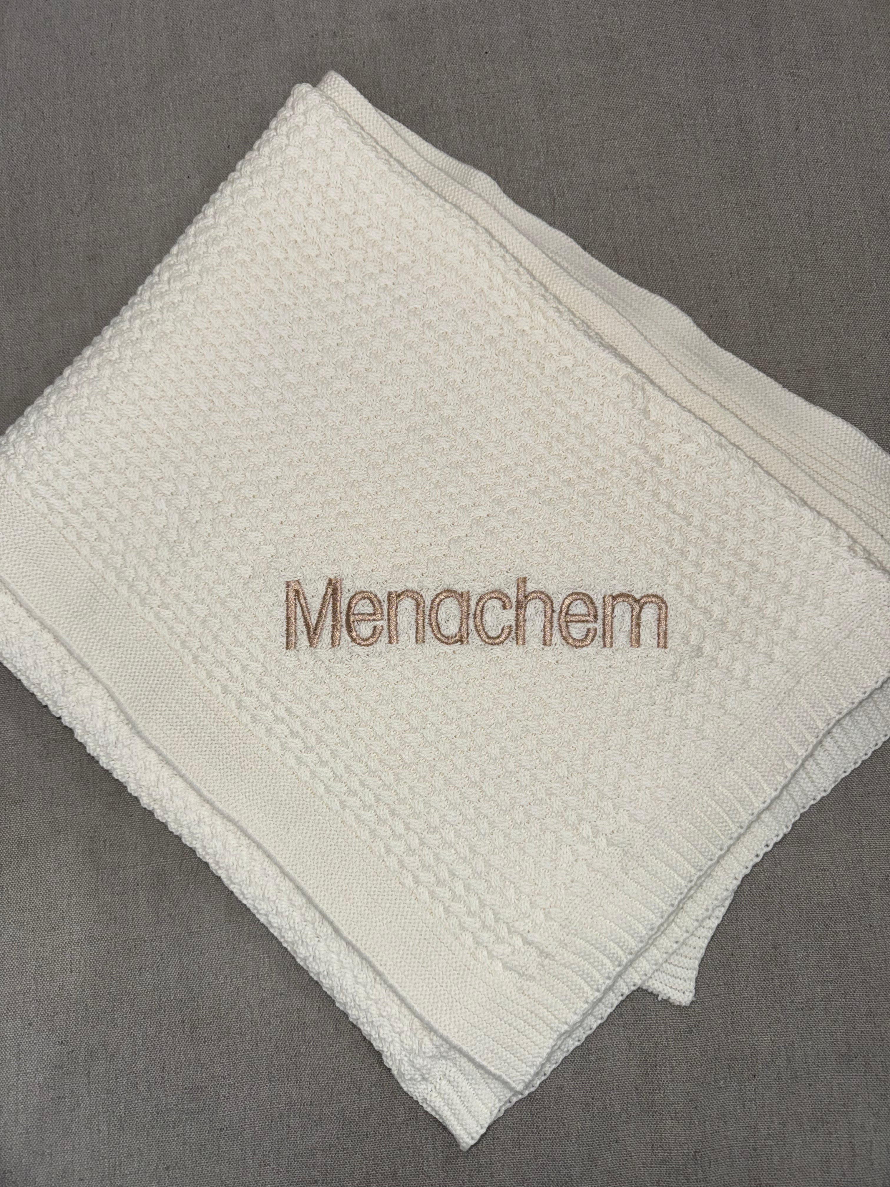 Domani Home Herringbone Cream Baby Blanket - Soft & Breathable Knit Blanket for Newborns, Infants & Toddlers - Perfect for Nursery, Stroller, Swaddling & Gift Giving