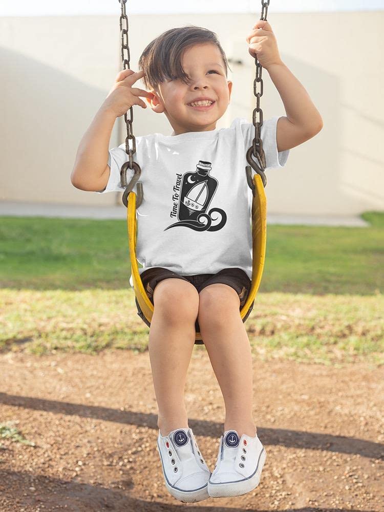 Smartprints Time To Travel Graphic T-Shirt for Toddlers - Soft Cotton Kids Travel Shirt for Vacation, Road Trips & Family Adventures