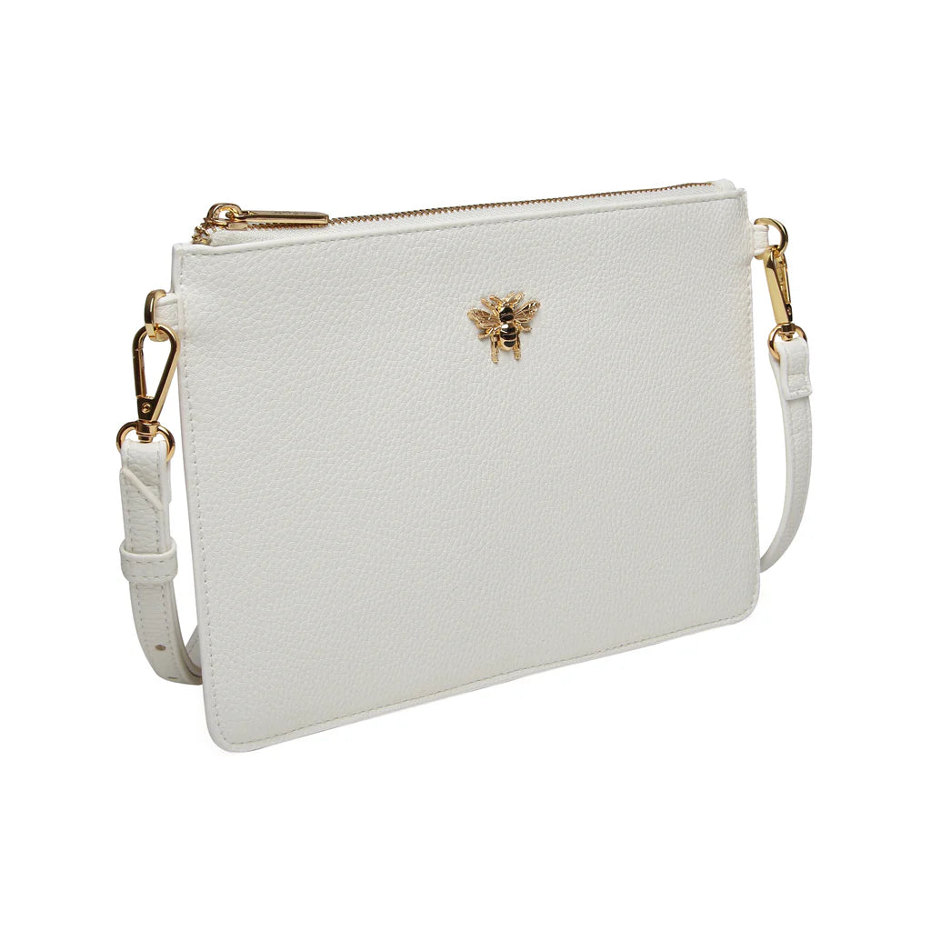 Alice Wheeler Ealing Phone & Clutch Pouch - White | Stylish Crossbody Wallet for Women | Perfect for Parties, Travel & Everyday Use